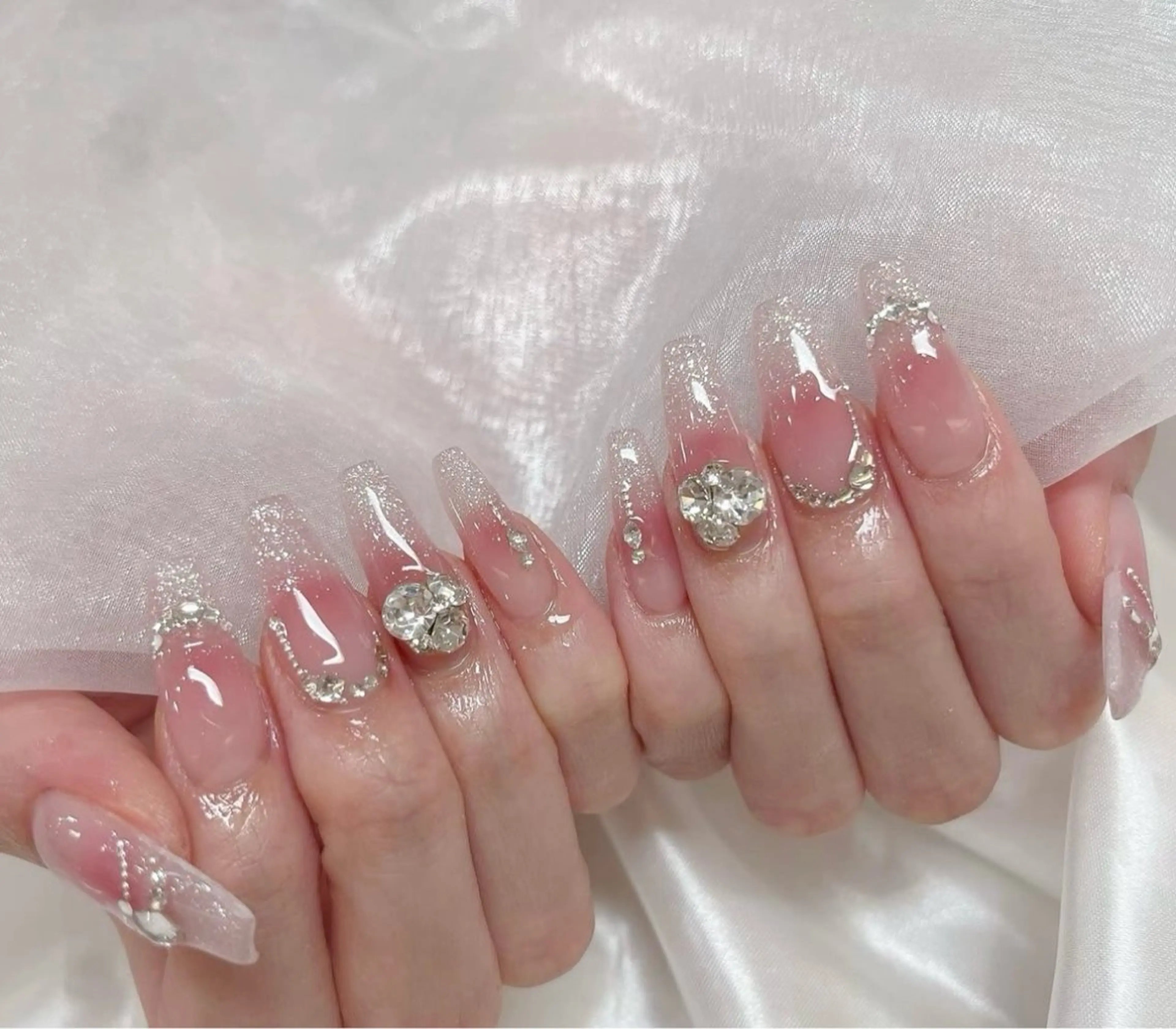 ネイル 韓国ネイル 持ち込み ニュアンスネイル ネイルチップ ハンドネイル TABI ANA.CHUOのネイルデザイン