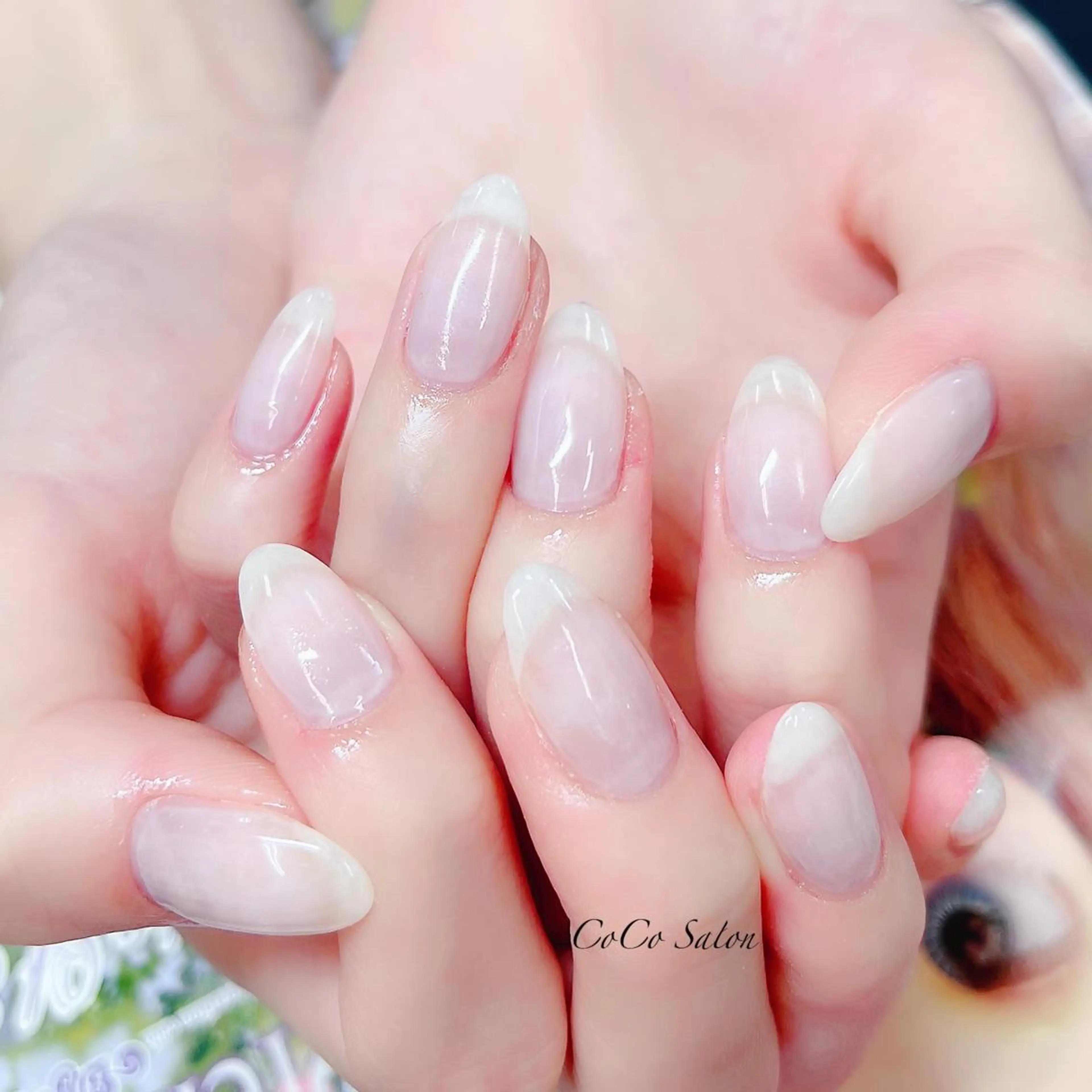ネイル 成人式 長さ出し ジェルネイル オフィスネイル ワンカラーネイル ハンドネイル CoCoSalon ネイル/まつ毛予約のネイルデザイン
