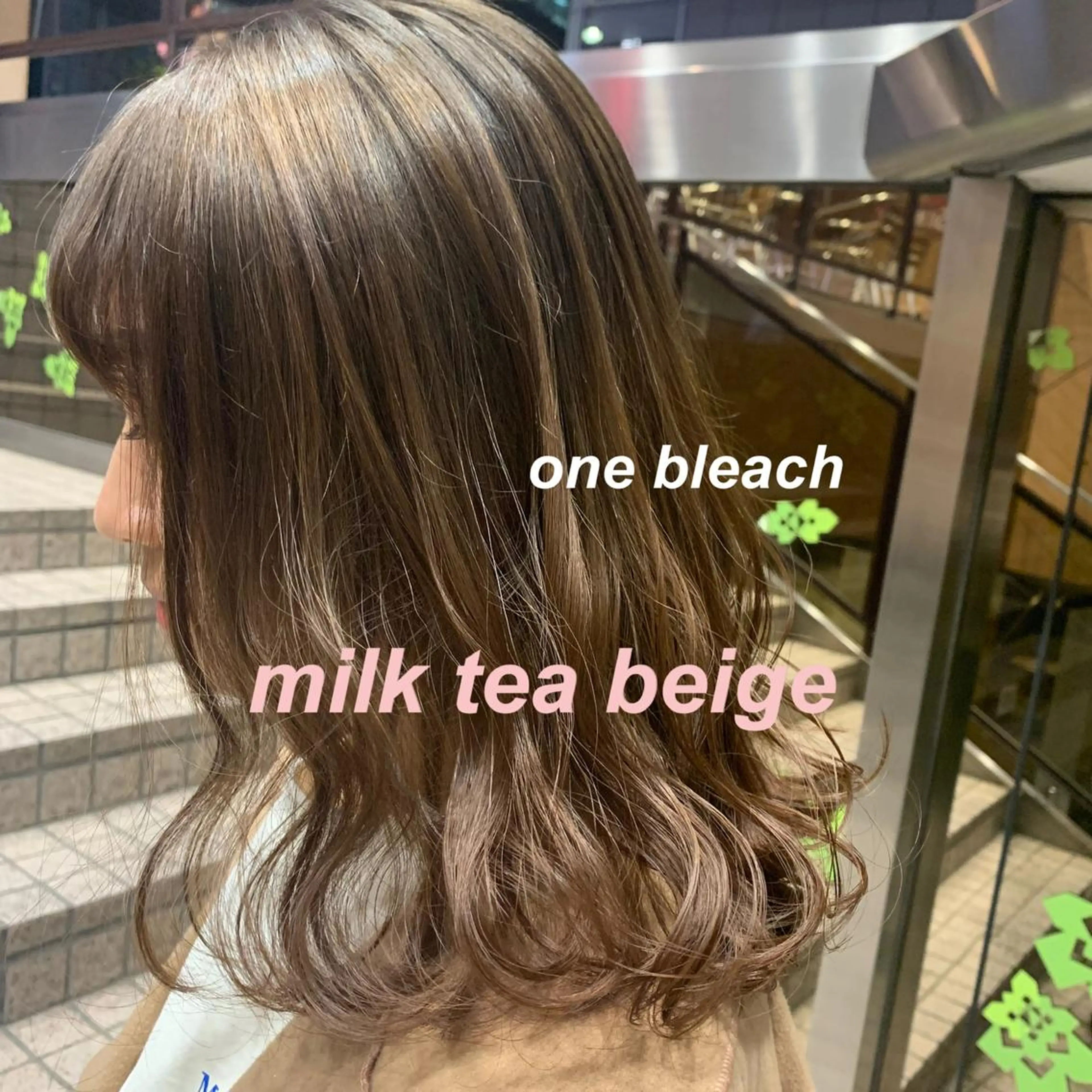 ミディアム カラー ヘアアレンジ ブリーチ GO TODAY SHAiRE SALON  原宿verno店所属・完全💗マンツーマン marinのヘアスタイル