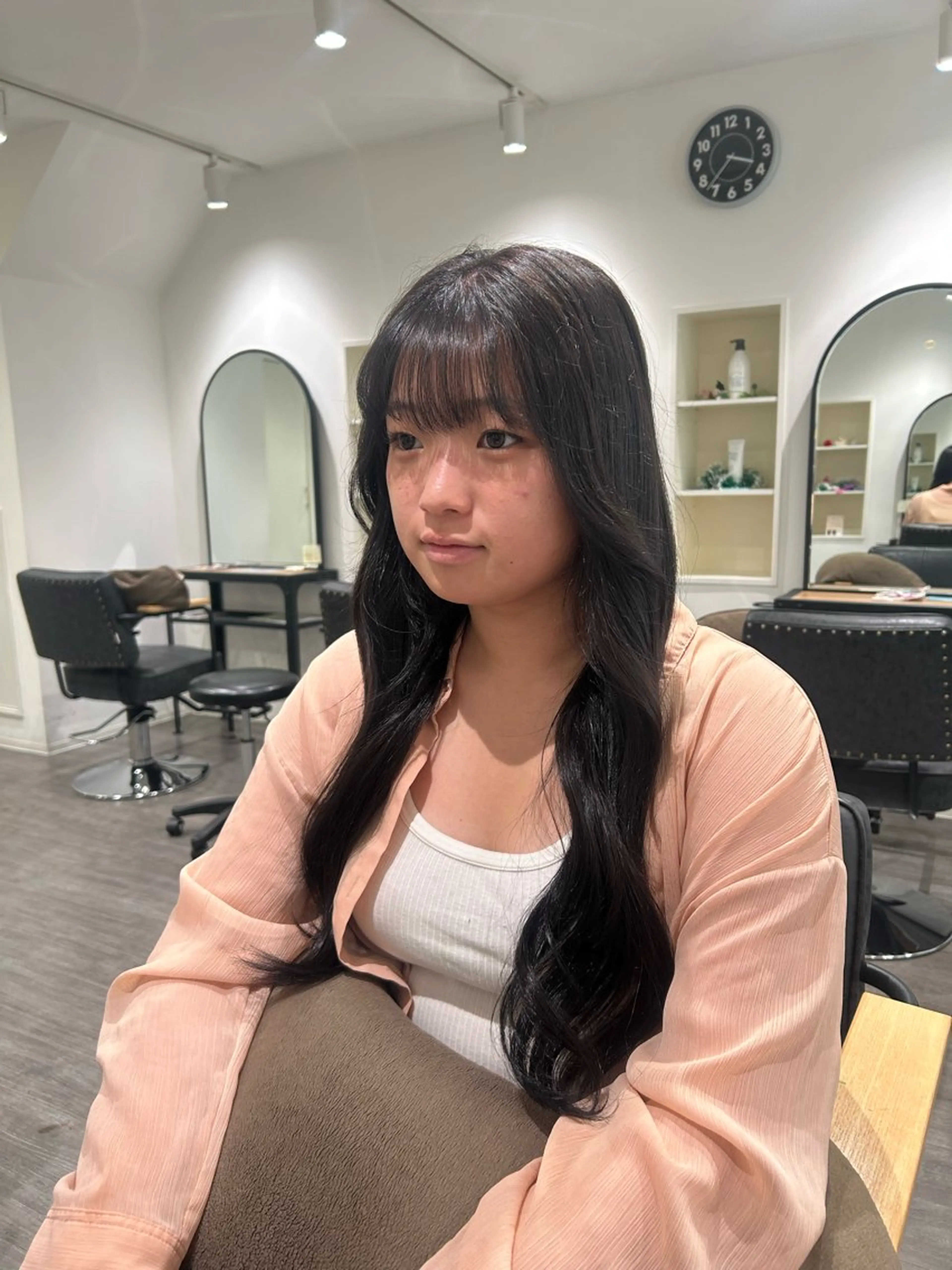 ロング カラー ヘアアレンジ 黒髪 透明感カラー グレーブラック cocotte 💟草間紫音💟のヘアスタイル