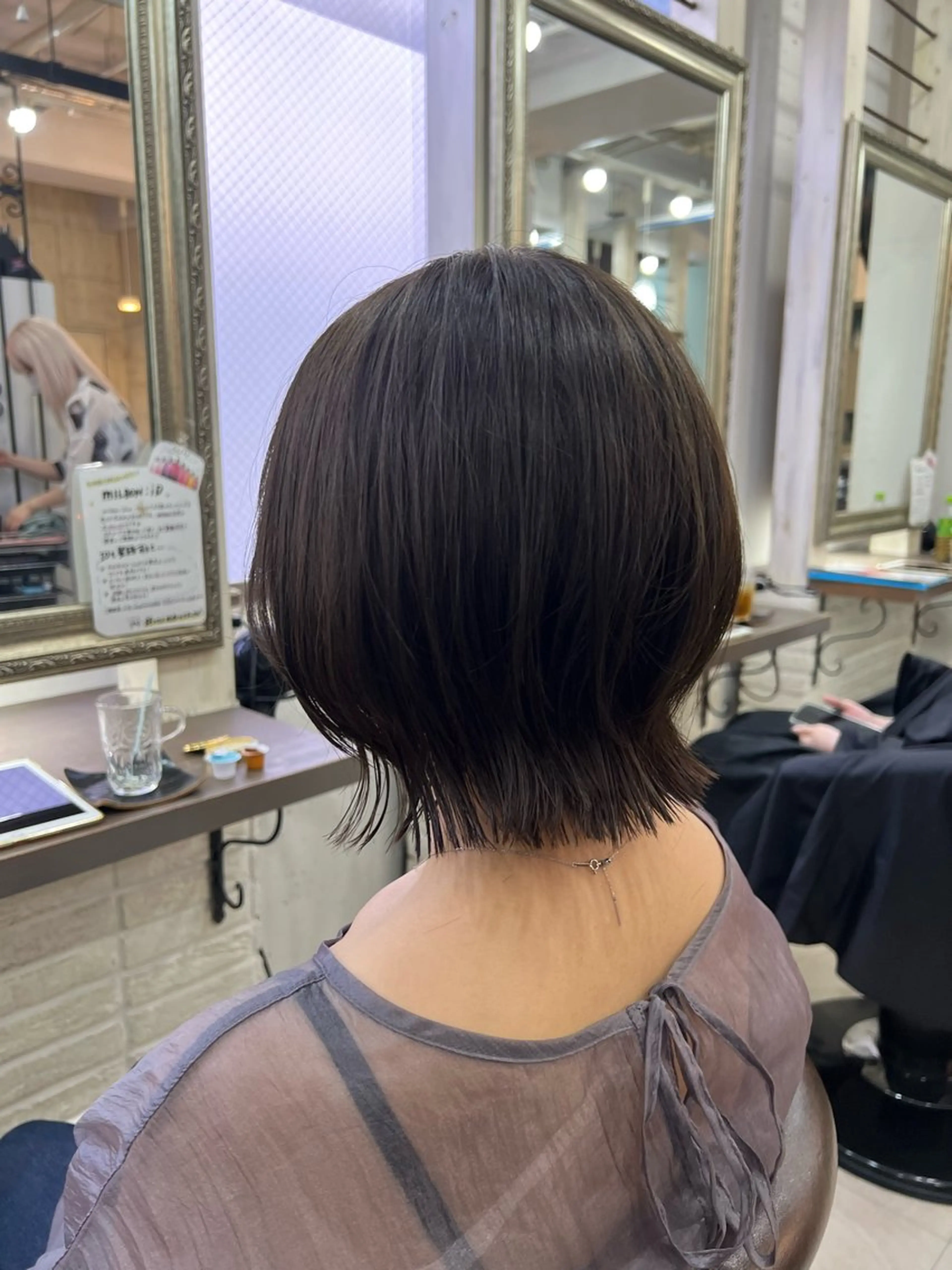ミディアム 柔らかオリーブカラー 透明感カラー古澤羅威のヘアスタイル