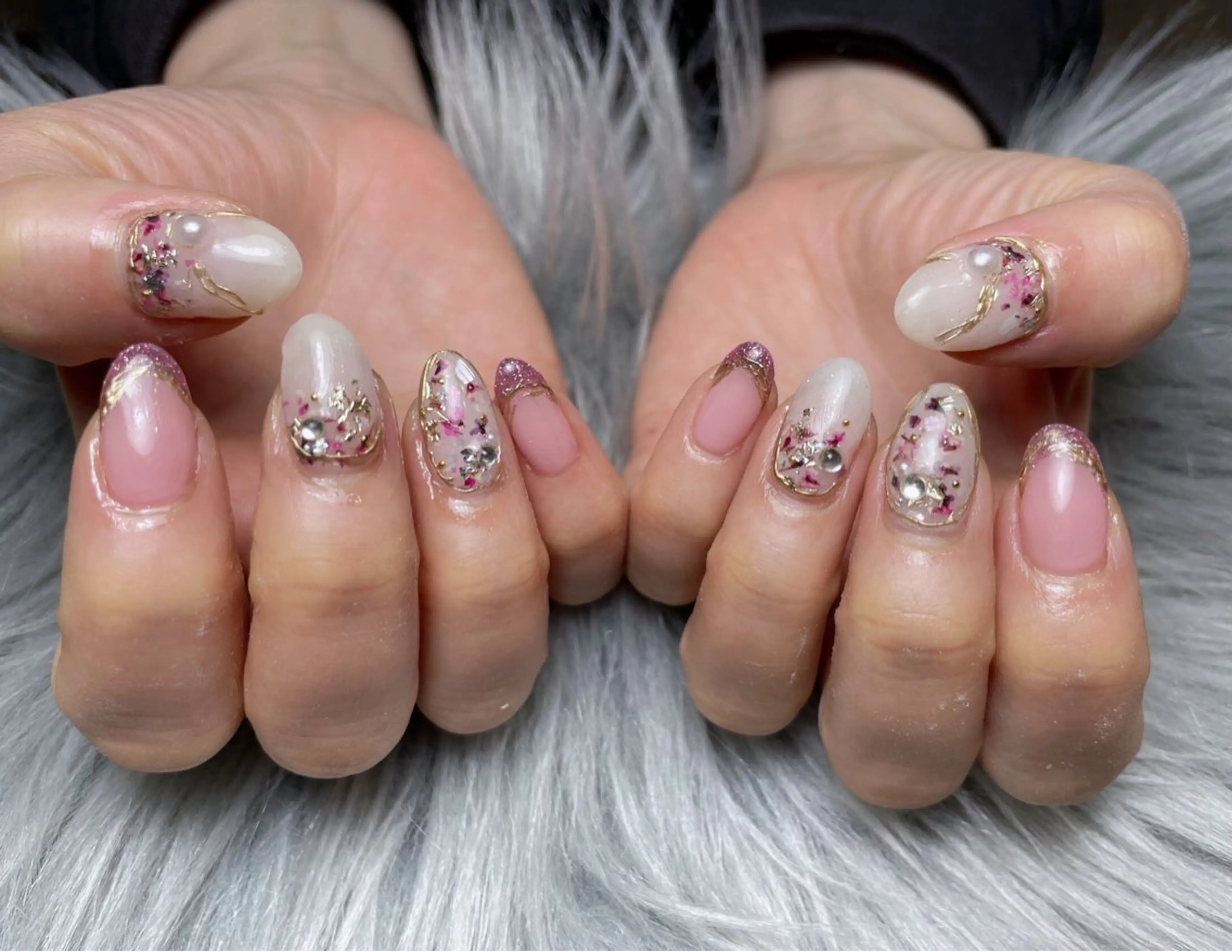 ネイル フレンチネイル ジェルネイル ミラーネイル パラジェル シンプルネイル ハンドネイル BLANCEnail所属・BLANCnail yuuのネイルデザイン