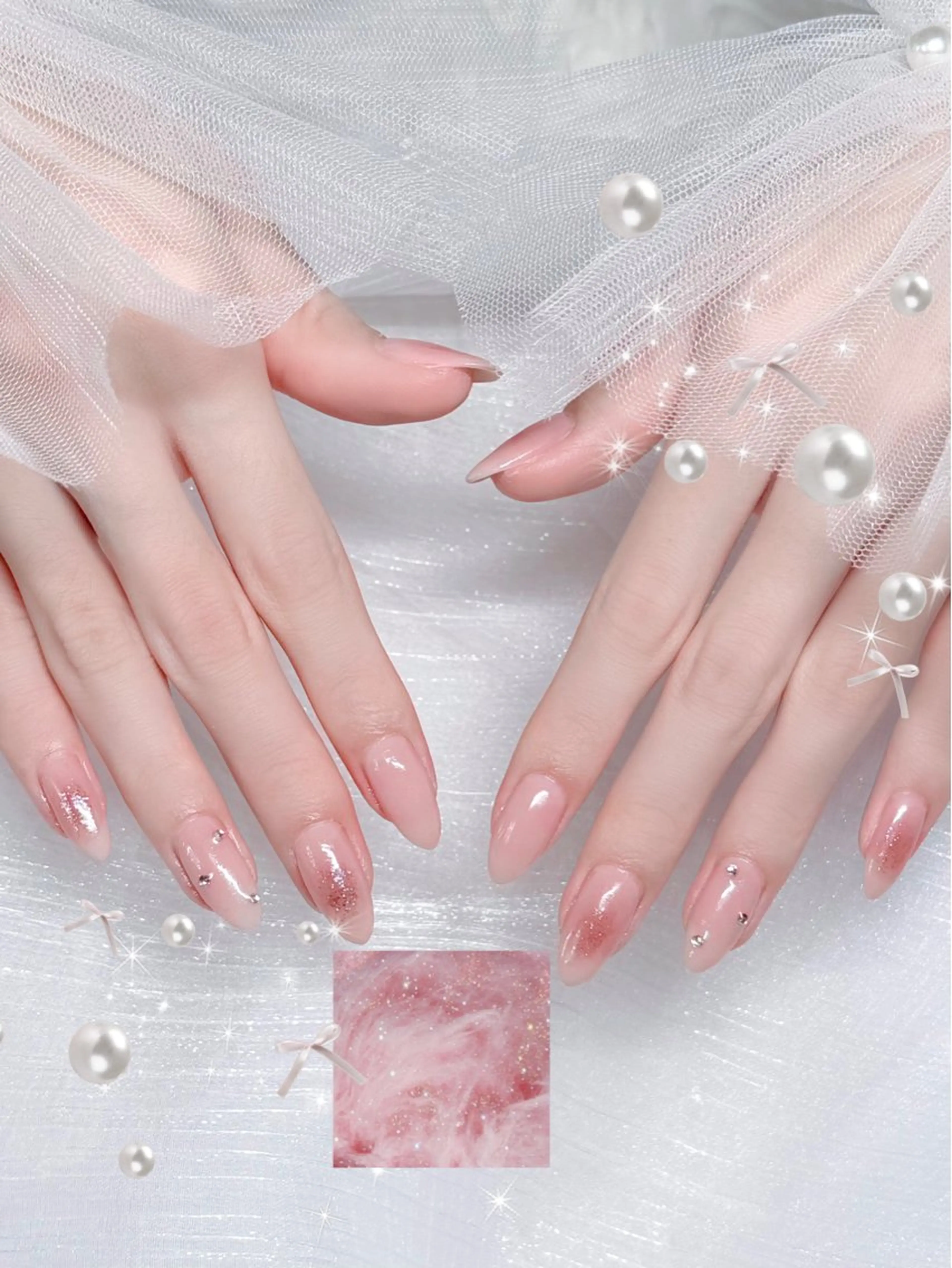 ネイル チークネイル ハンドネイル 🩵 aoi🩵のネイルデザイン