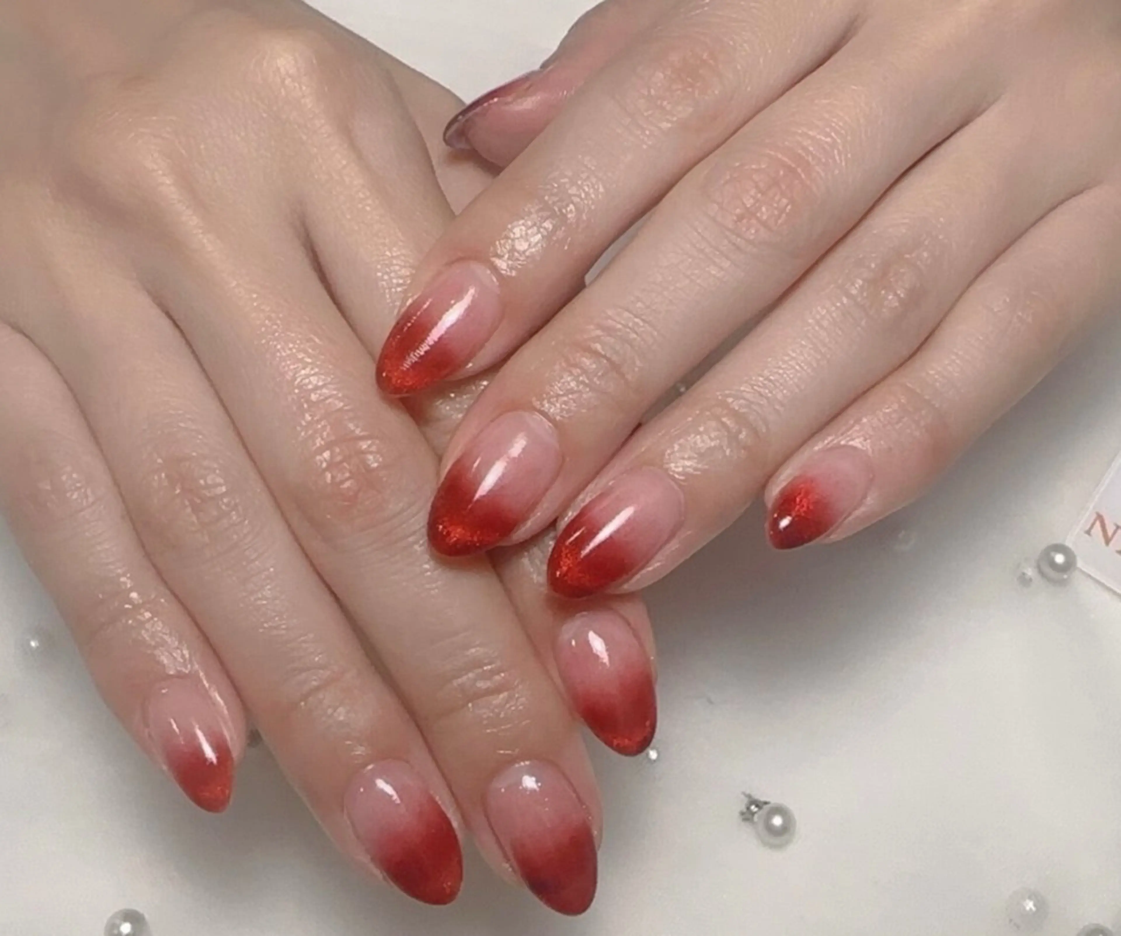 ネイル アートネイル フレンチネイル ジェルネイル グラデーション 韓国ネイル 村中 ハナのネイルデザイン