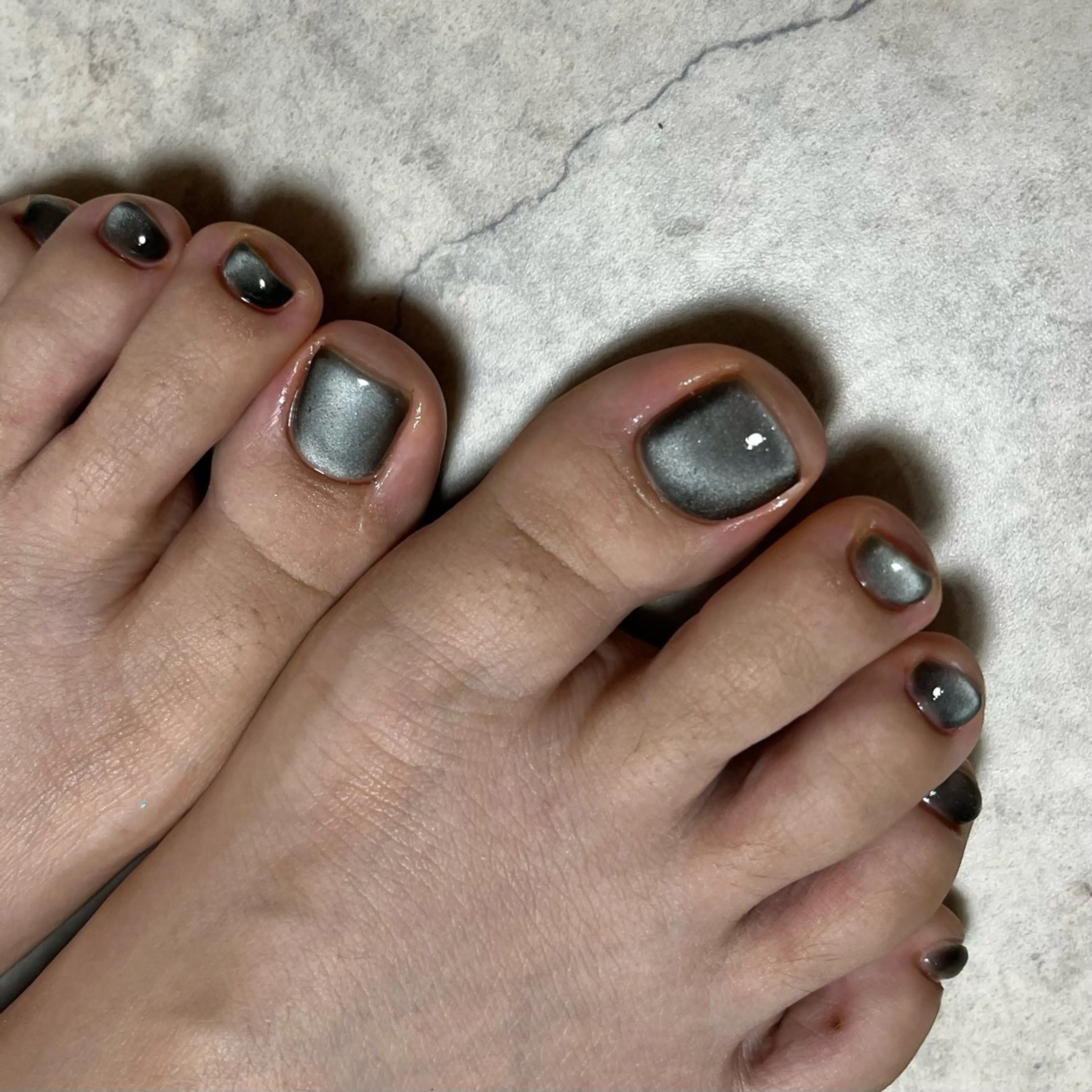 ネイル フットネイル グリーン マグネットネイル nail salon O (en)所属・vegh. nail／阿波座のネイルデザイン