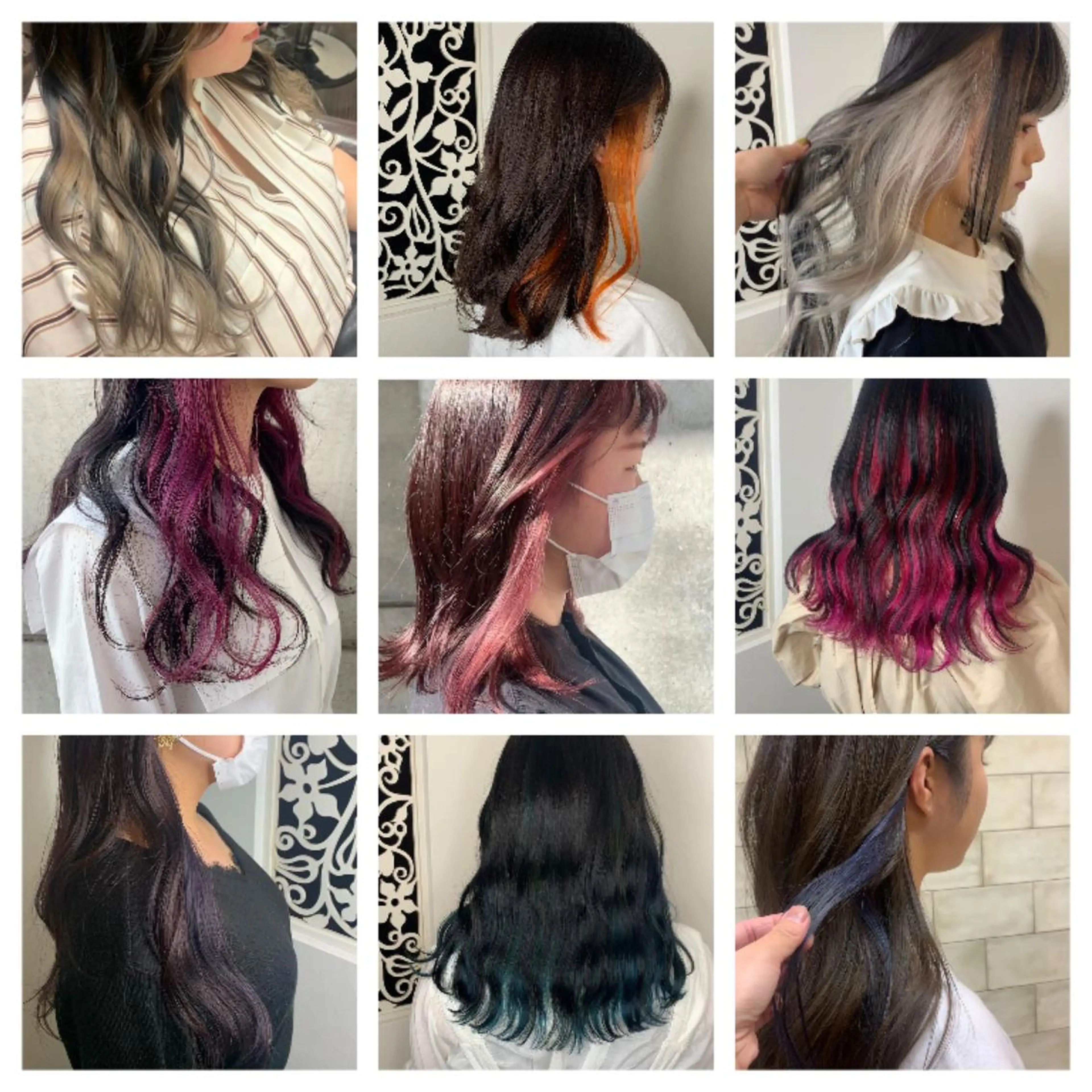 カラー イヤリングカラー インナーカラー Hair Resort Noble(ヘアリゾートノーブル)所属・オオヤ カナのヘアスタイル