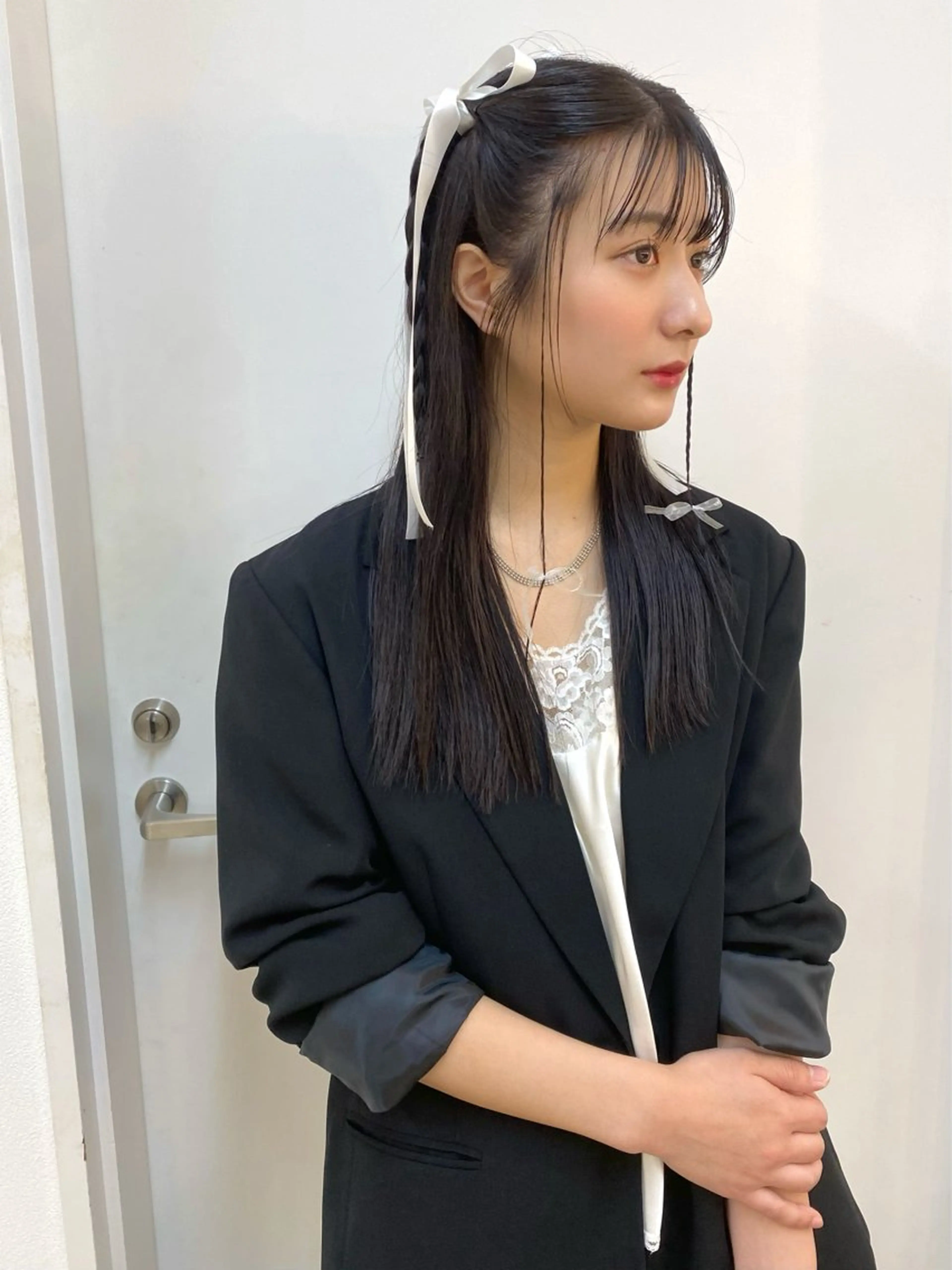 ロング カラー カット ヘアカラー mizuki/ピンク ベージュ.レイヤーのヘアスタイル