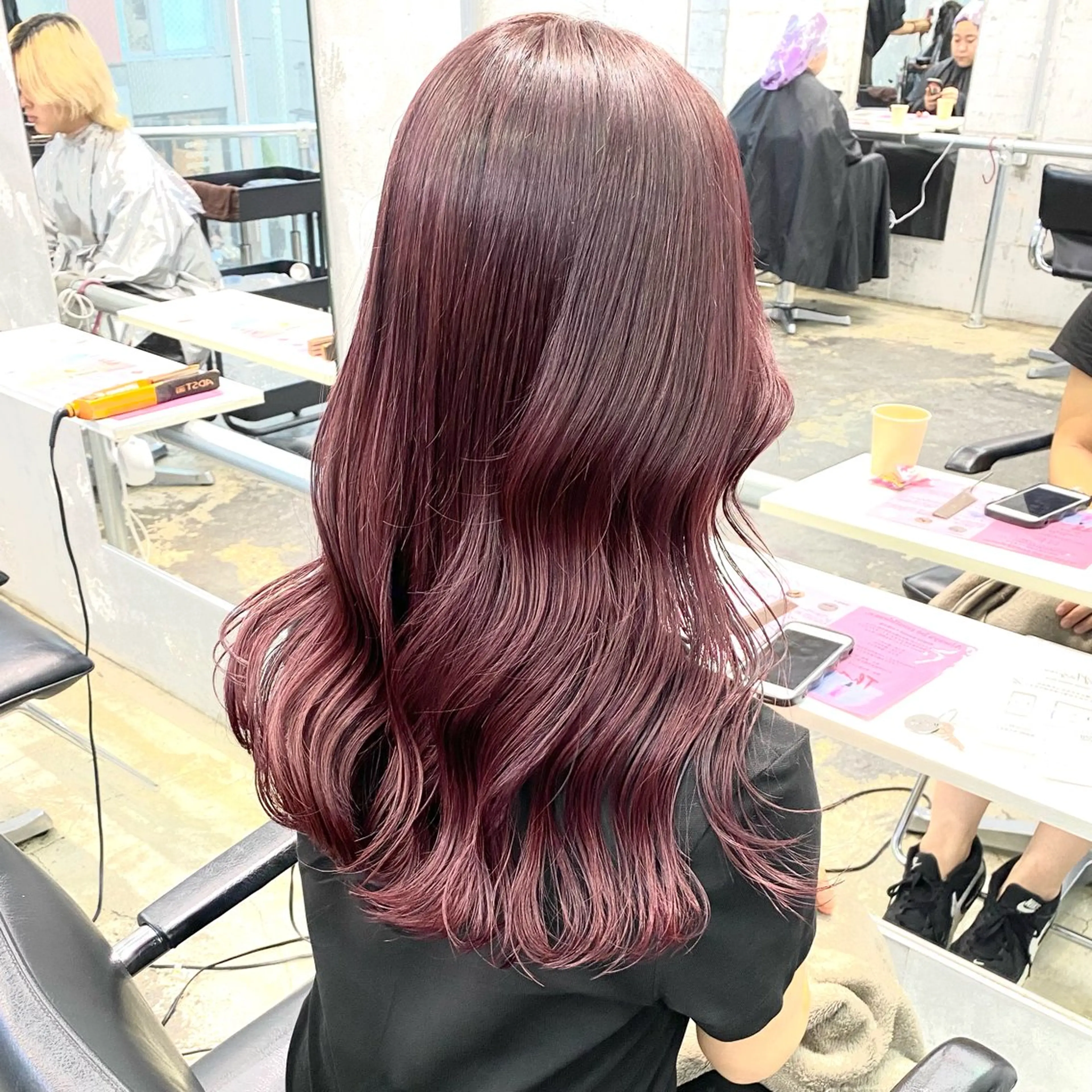 セミロング カラー ヘアアレンジ 💗💗韓国レイヤー yu-ki💗💗のヘアスタイル