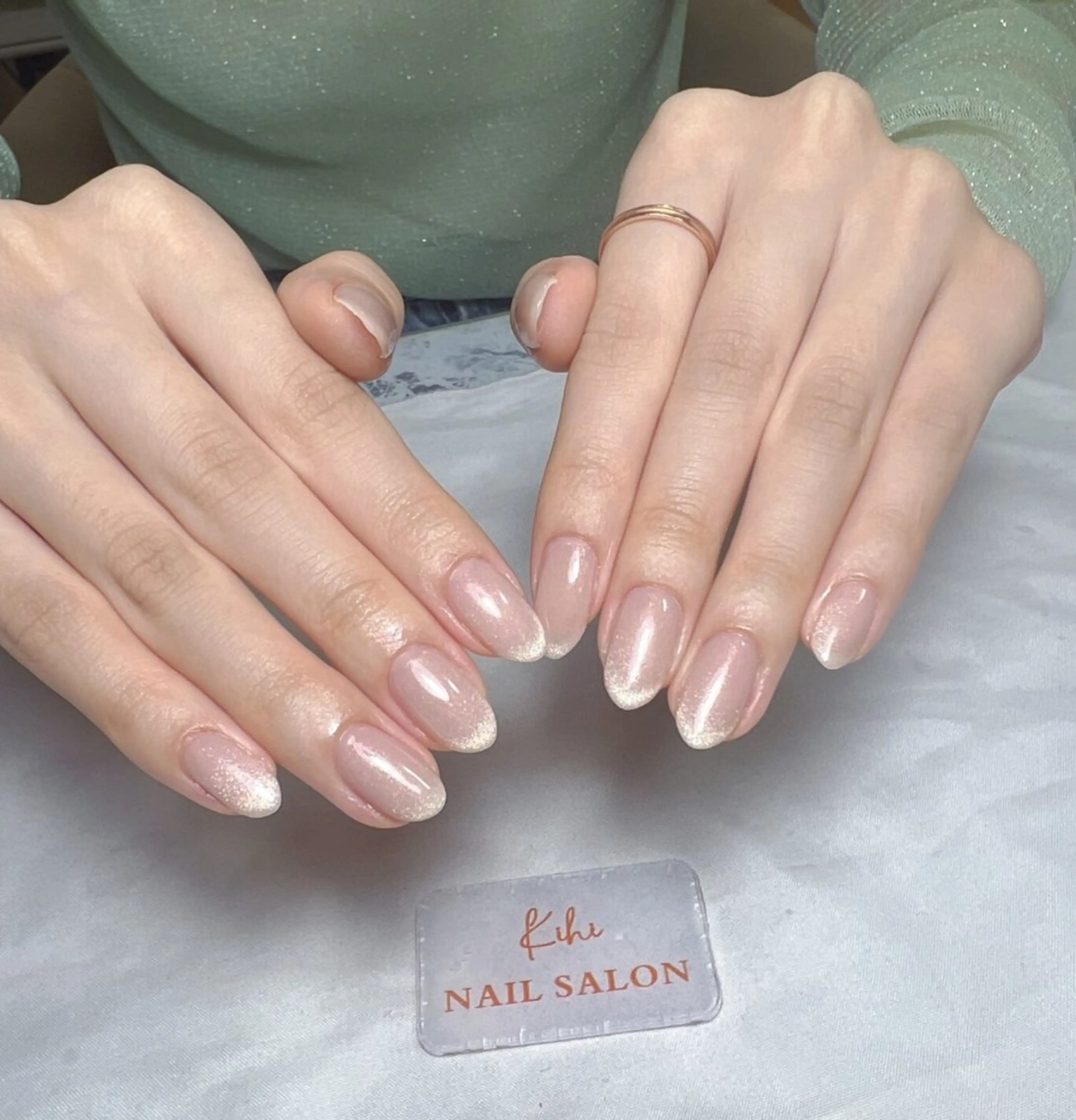 ネイル アートネイル フレンチネイル ジェルネイル グラデーション 韓国ネイル 村中 ハナのネイルデザイン