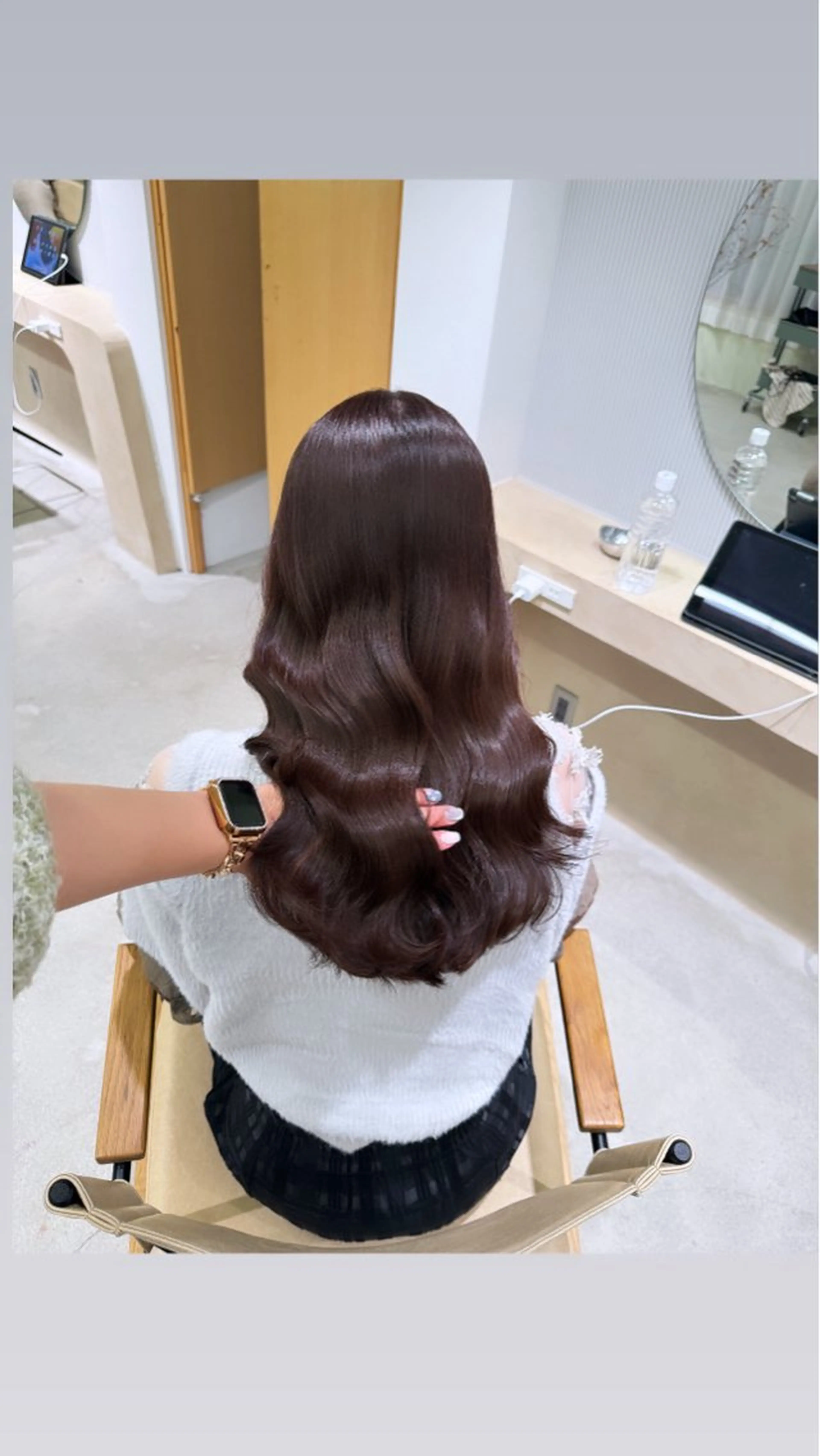 ロング カラー ヘアカラー ulu名古屋栄所属・落合しほ/韓国ヘア/ 髪質改善/縮毛矯正のヘアスタイル