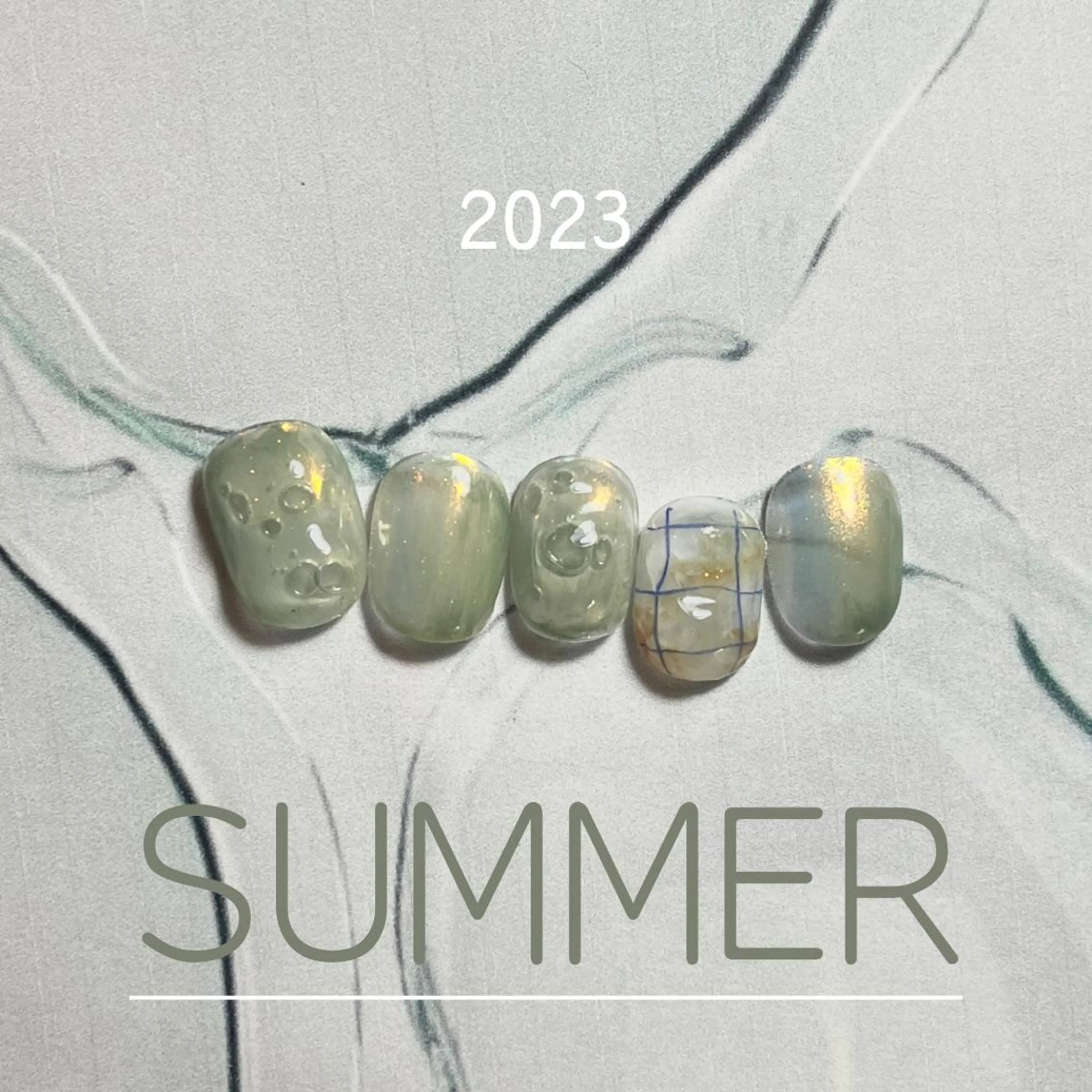 ネイル アートネイル ぷっくりネイル フリーランス¨̮⃝ ネイリストOKADAのネイルデザイン