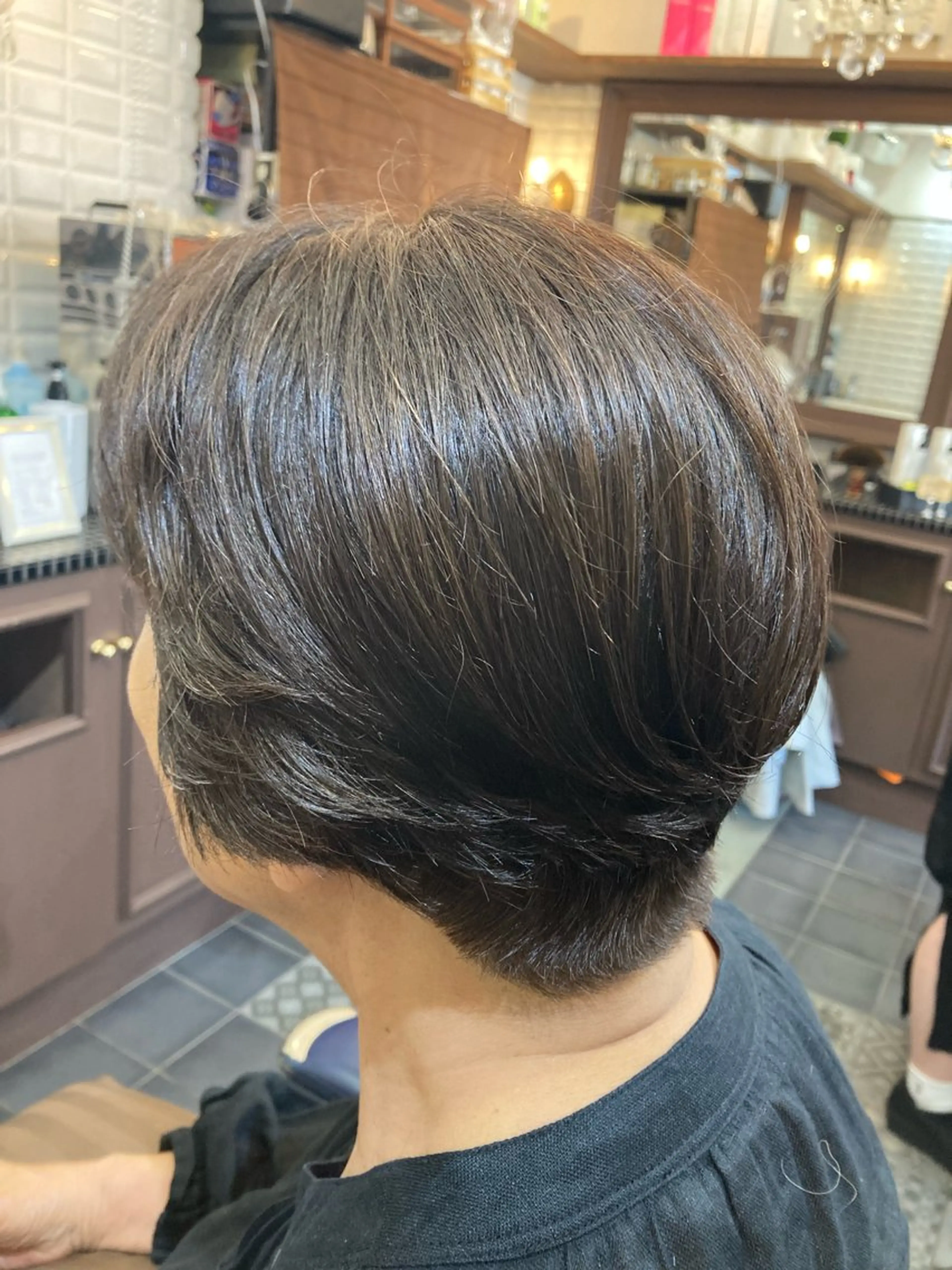 ショート ヘアカラー トリートメント ルピナス中田店長 山口大地のヘアスタイル