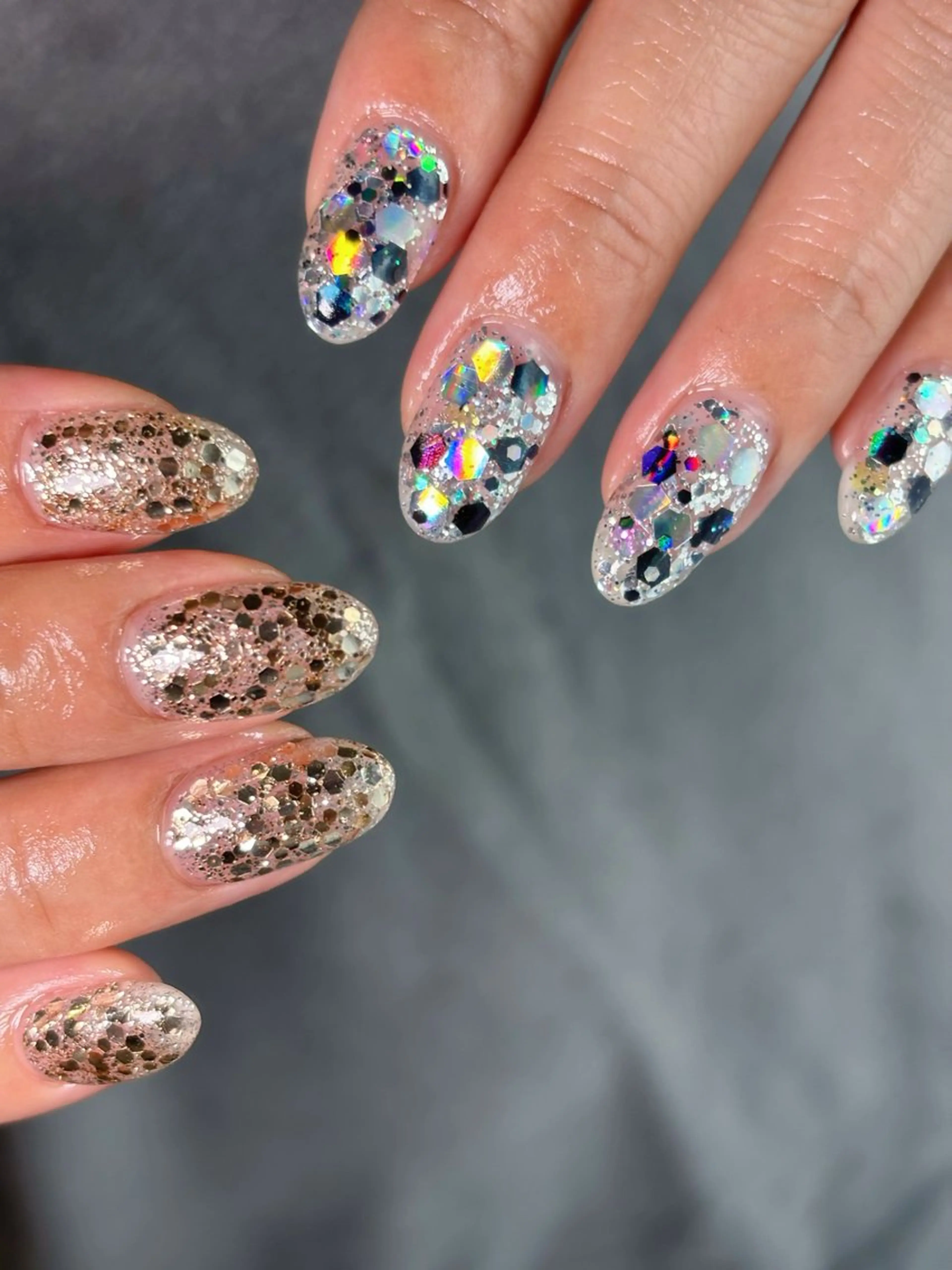 ネイル ラメ(グリッター) ハンドネイル .8 HAREのネイルデザイン