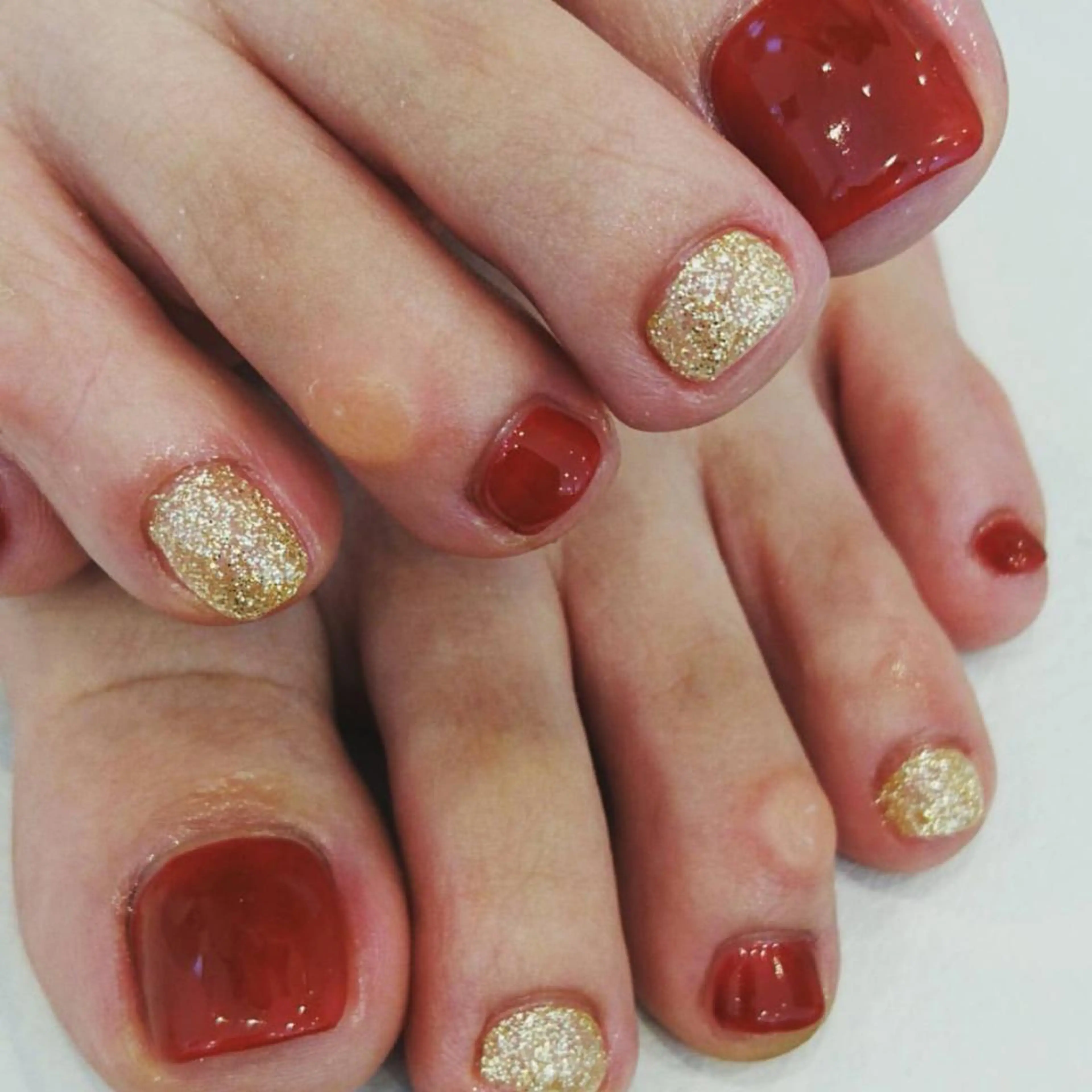 フット:ワンカラーネイルコース(オフ込み)の写真