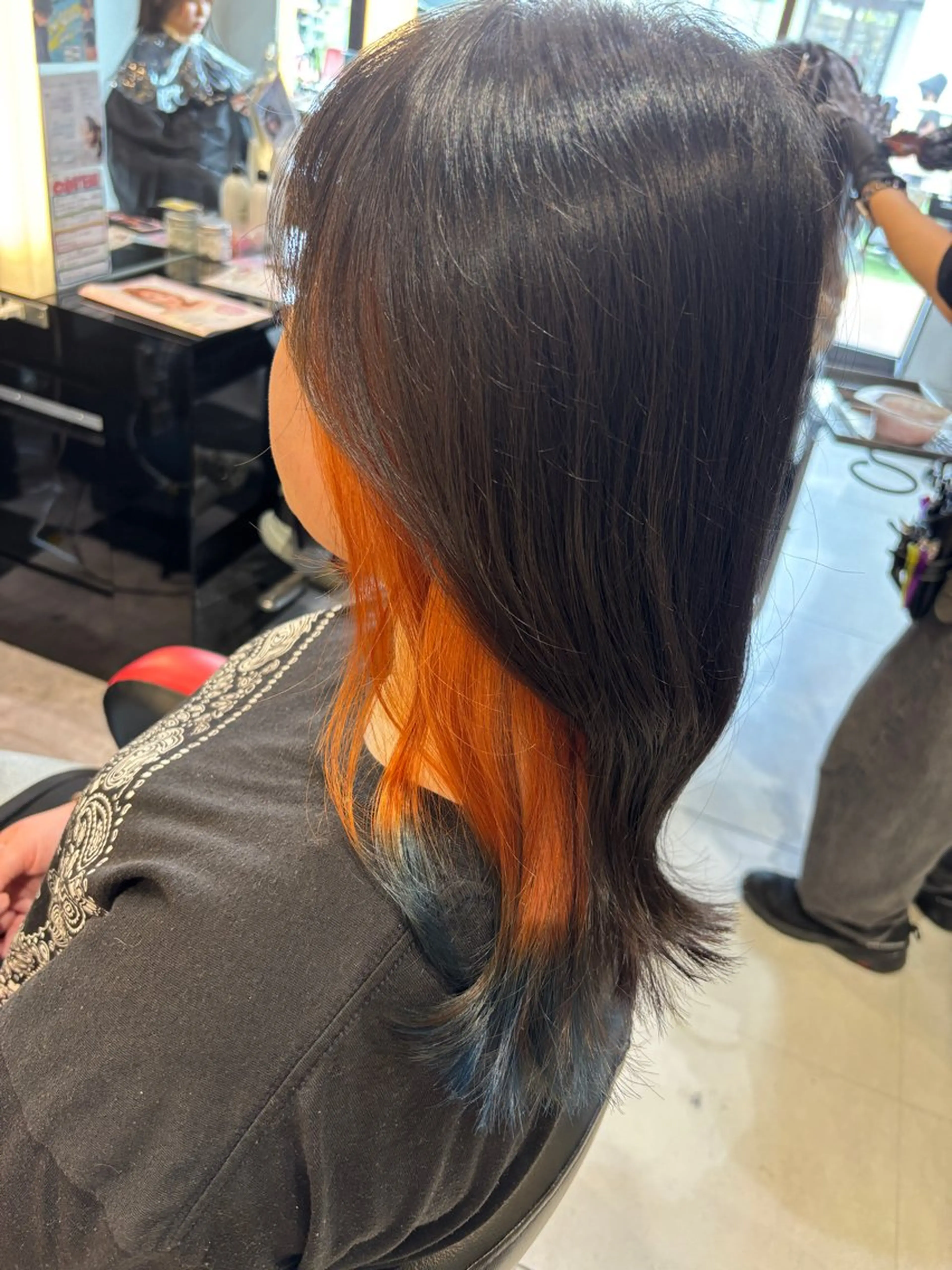 セミロング カラー カット ヘアカラー ブリーチ/ヘアケア/ 艶髪/イギチハルのヘアスタイル