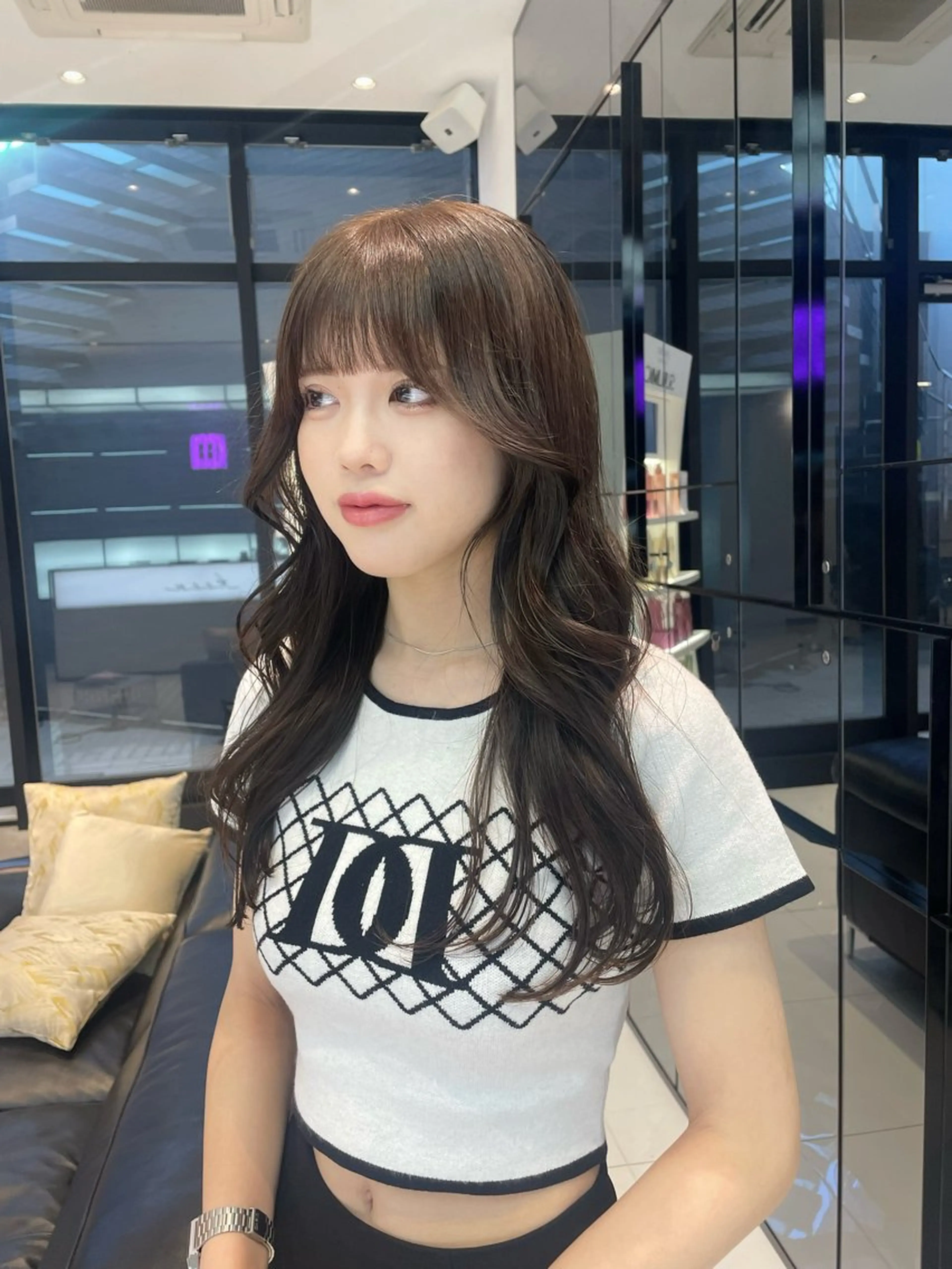 ロング カラー ブラウンカラー オリーブブラウン ヘアカラー トリートメント ヘアセット keen 吉祥寺所属・【韓国❤️海外ヘア】 AYAKAのヘアスタイル