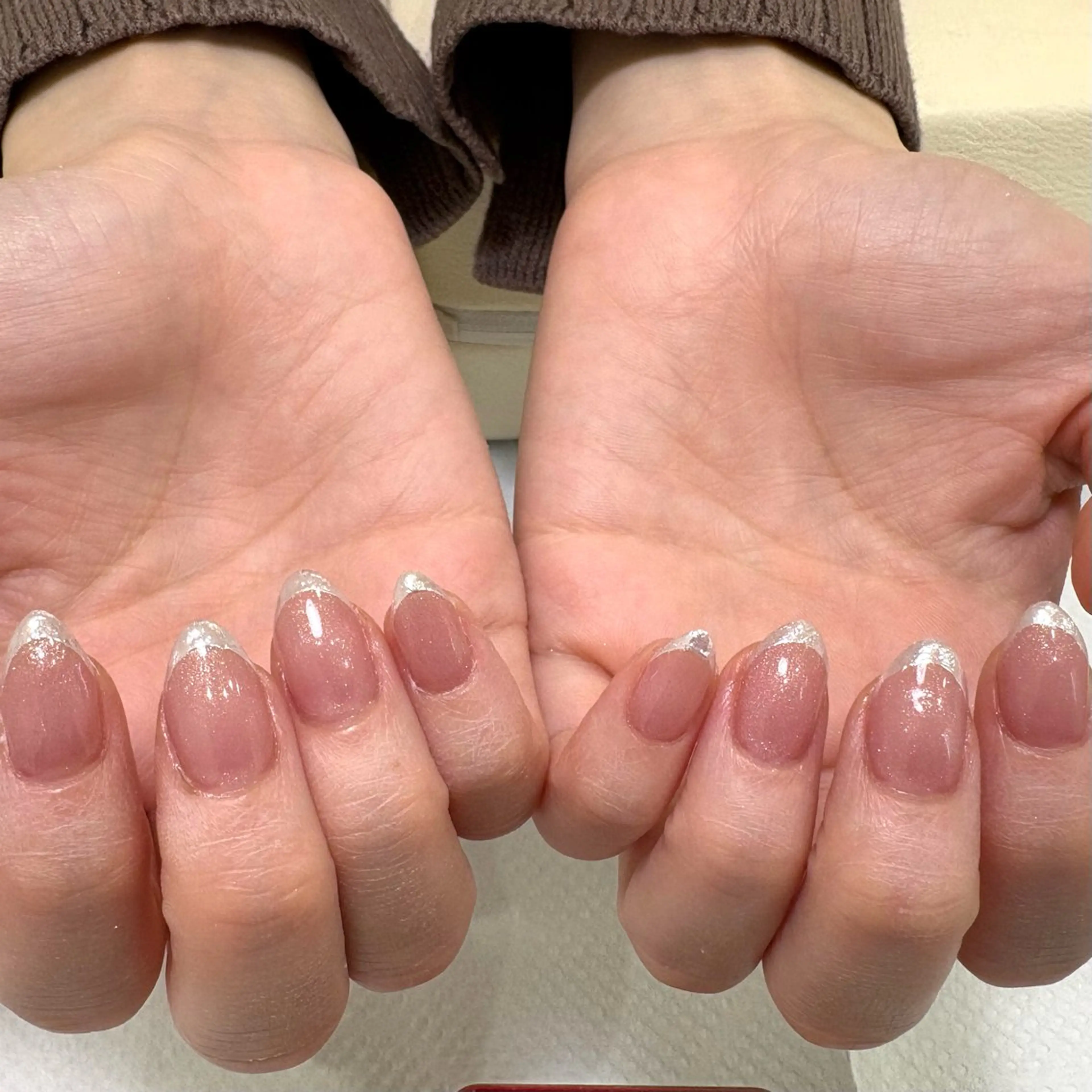 💍ミラーフレンチ✨（スキンカラーベース）の写真