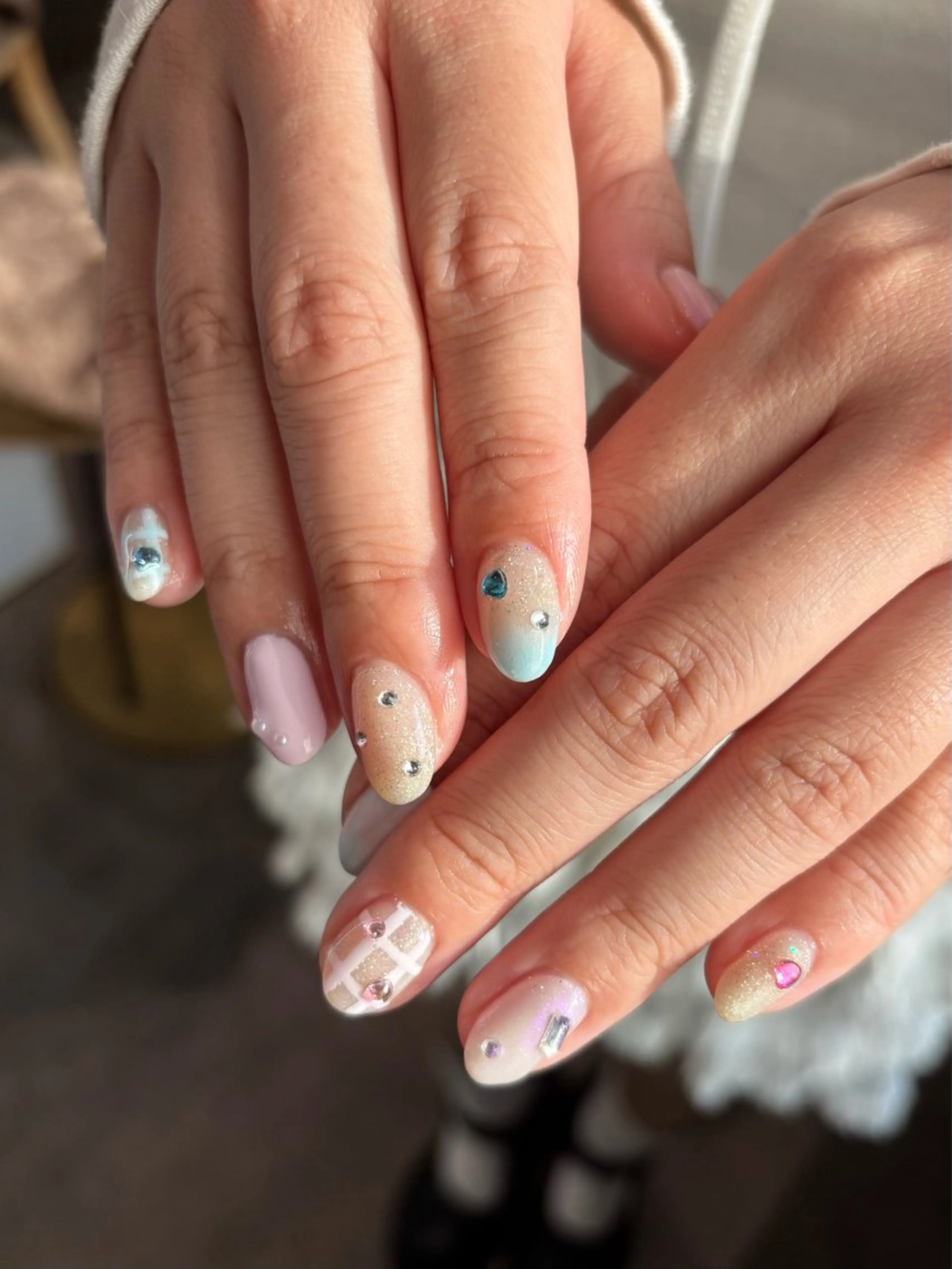 ネイル 韓国ネイル メンズネイル ショートネイル ハンドネイル iona/ハイトーン /ネイルのネイルデザイン