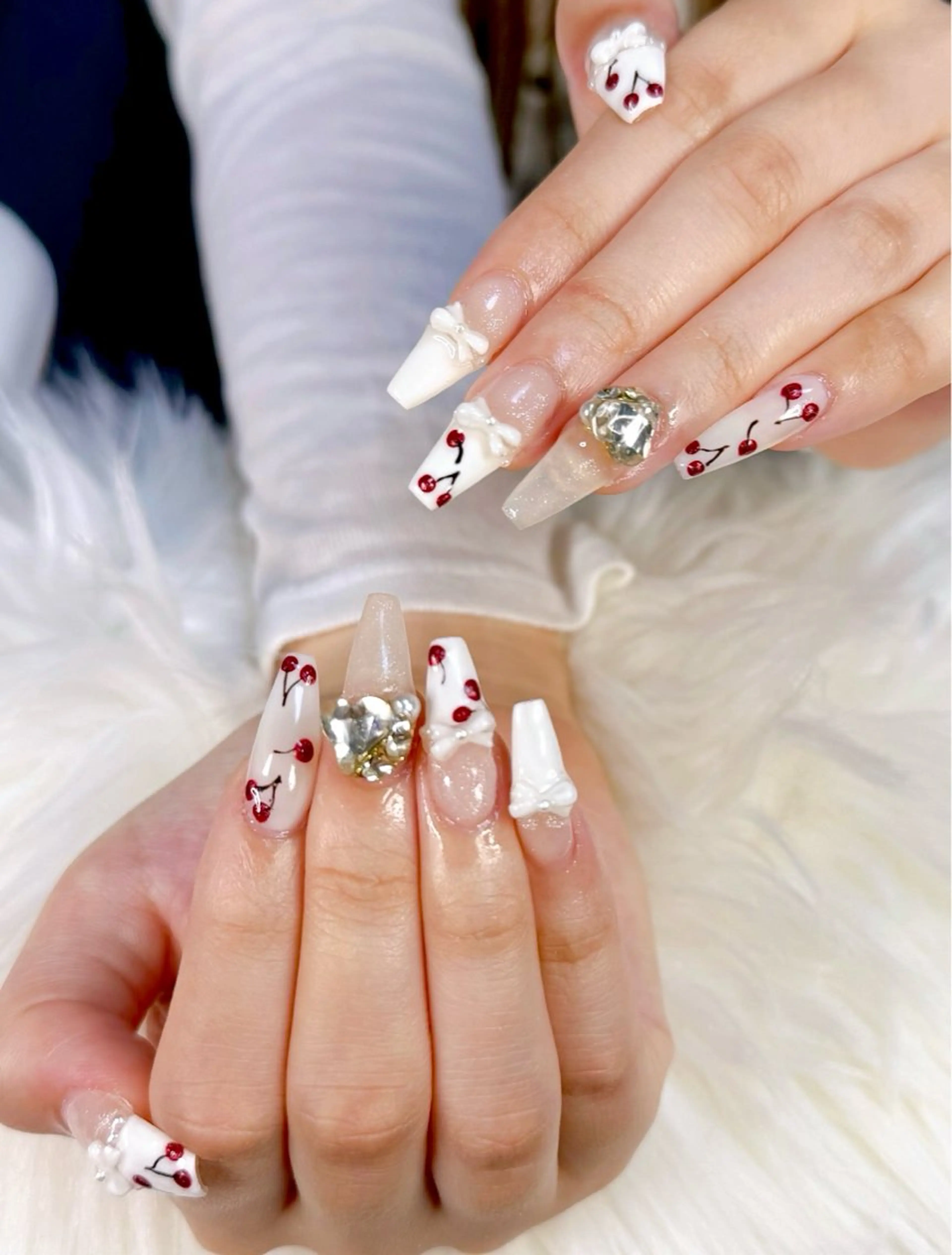 ネイル アートネイル オーロラネイル チークネイル 長さ出し フットネイル happy nail所属・Happy Nailのネイルデザイン