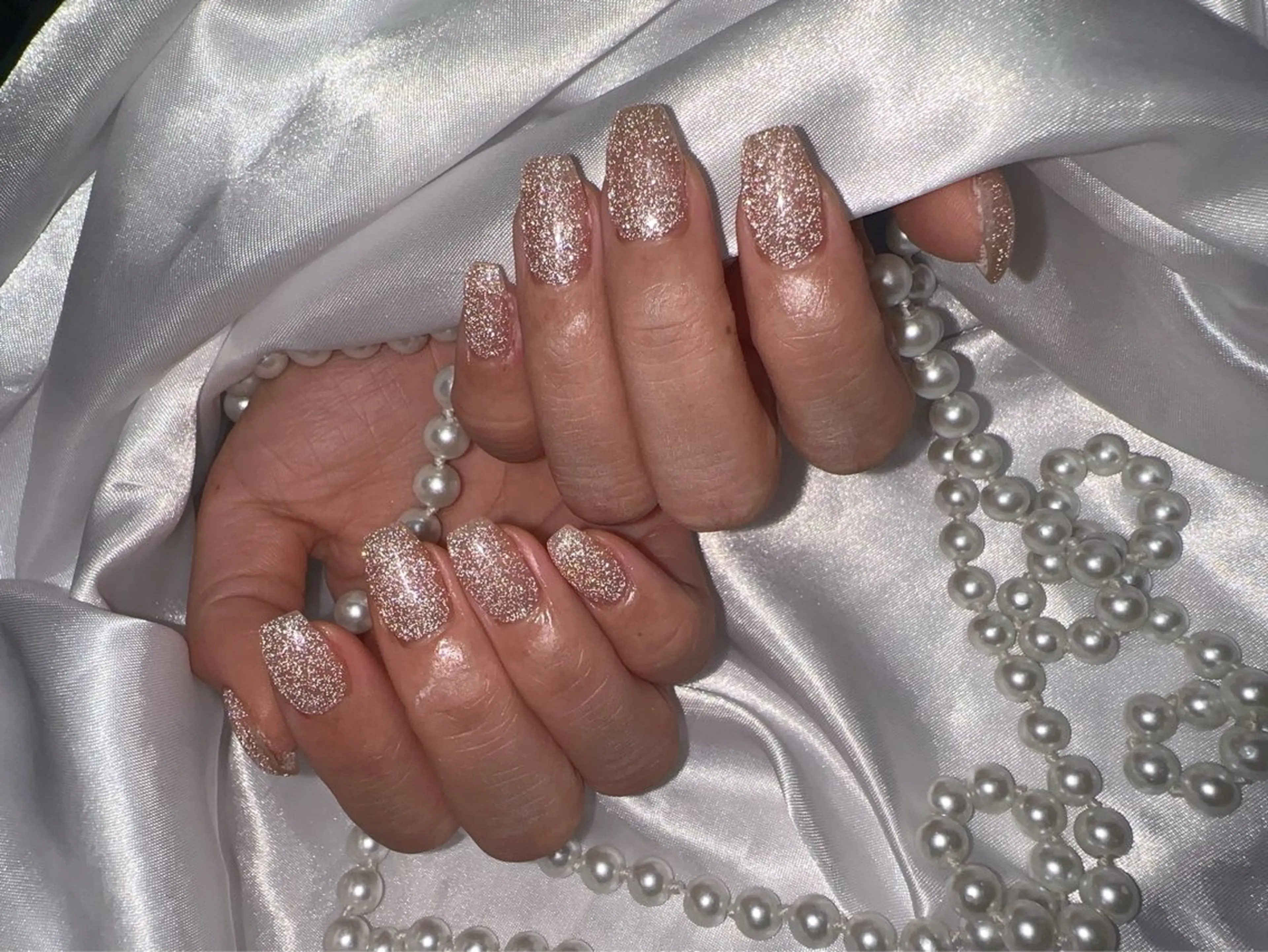 ネイル アートネイル フラッシュネイル フレンチネイル ジェルネイル ガラスフレンチ ハンドネイル You&Me Miyuのネイルデザイン