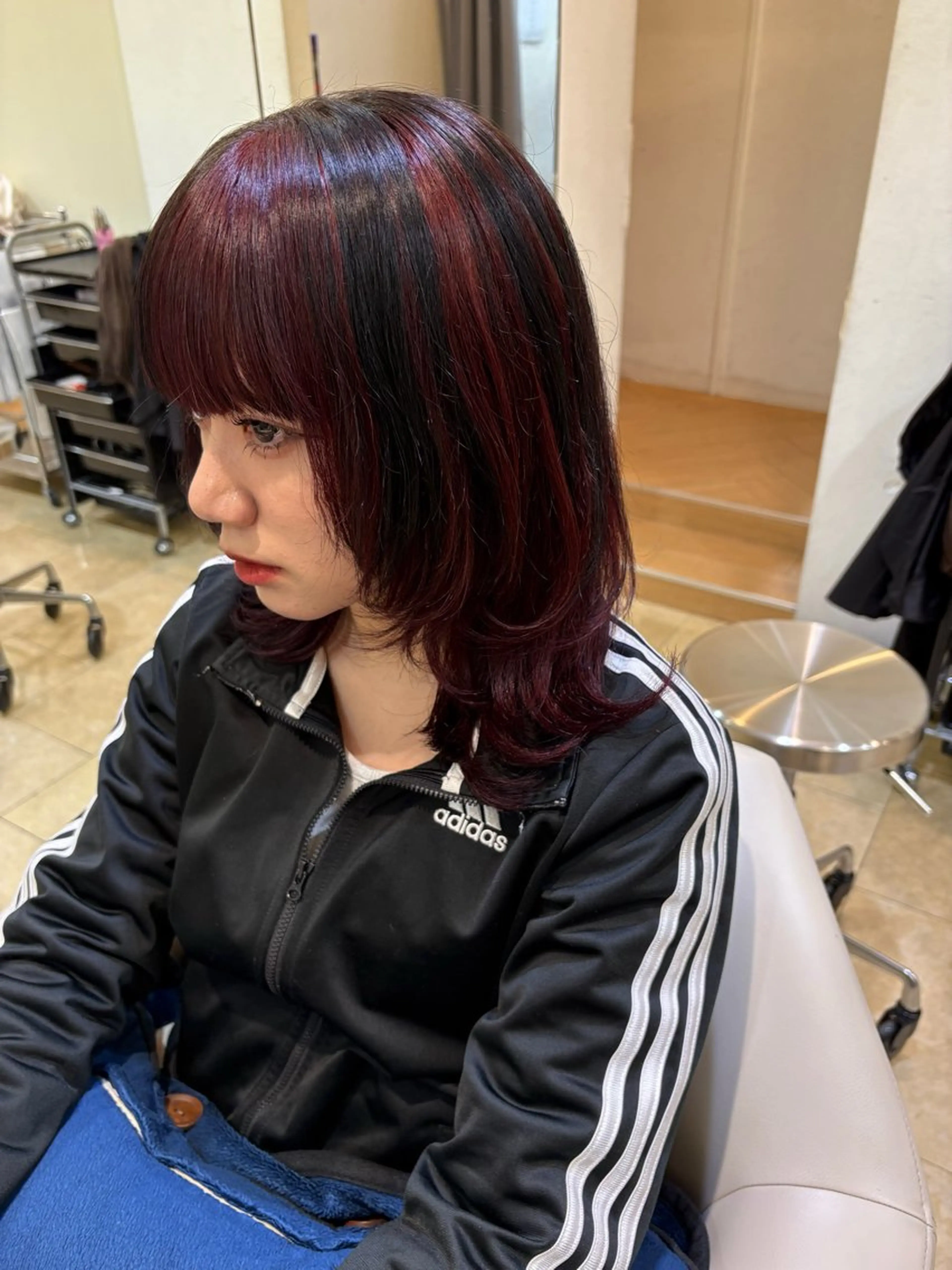 ミディアム カラー あいり 福岡美容師のヘアスタイル