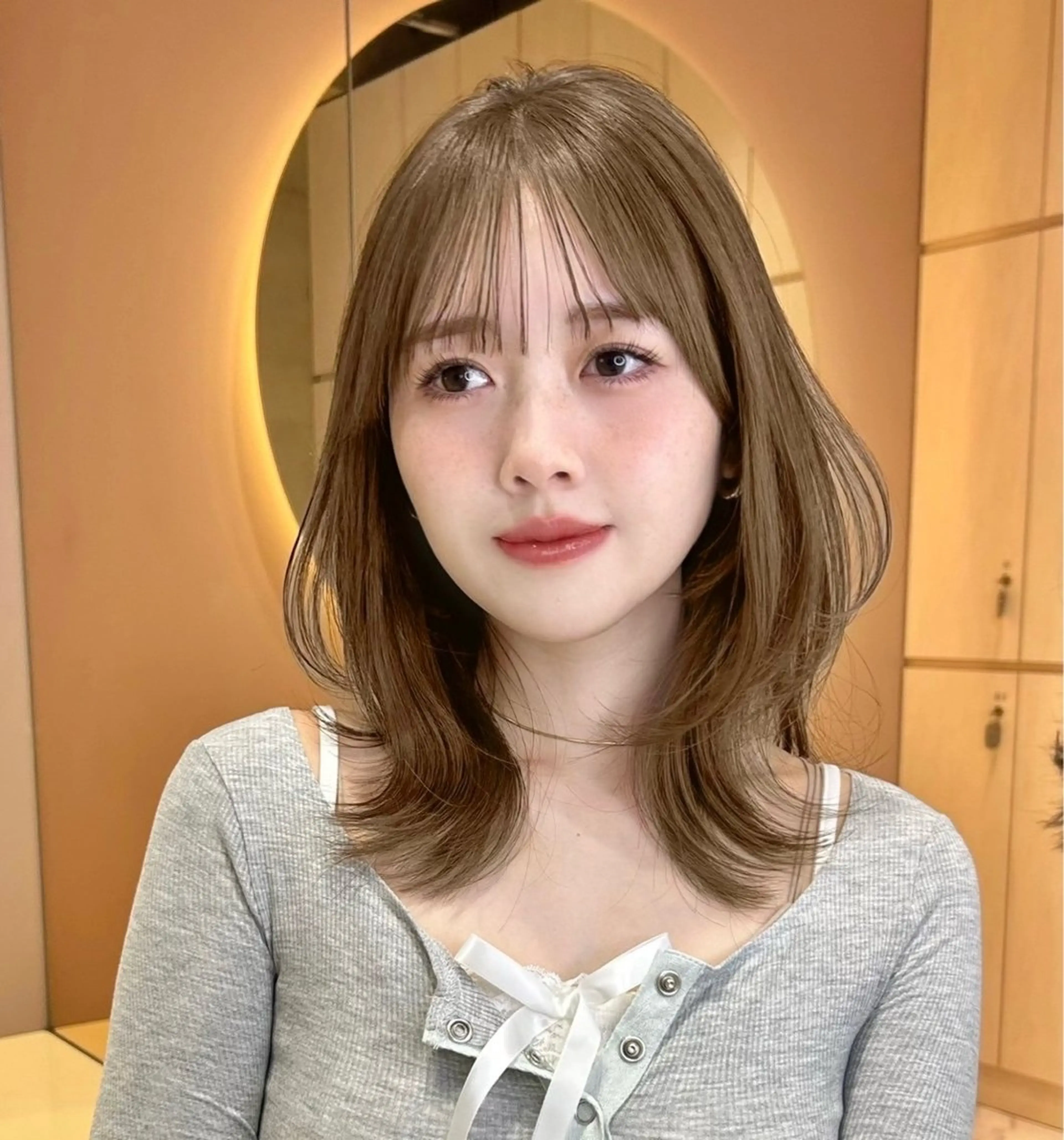 ミディアム くびれヘア ボブ/縮毛矯正/美髪 髪質改善/大和田拓夢のヘアスタイル