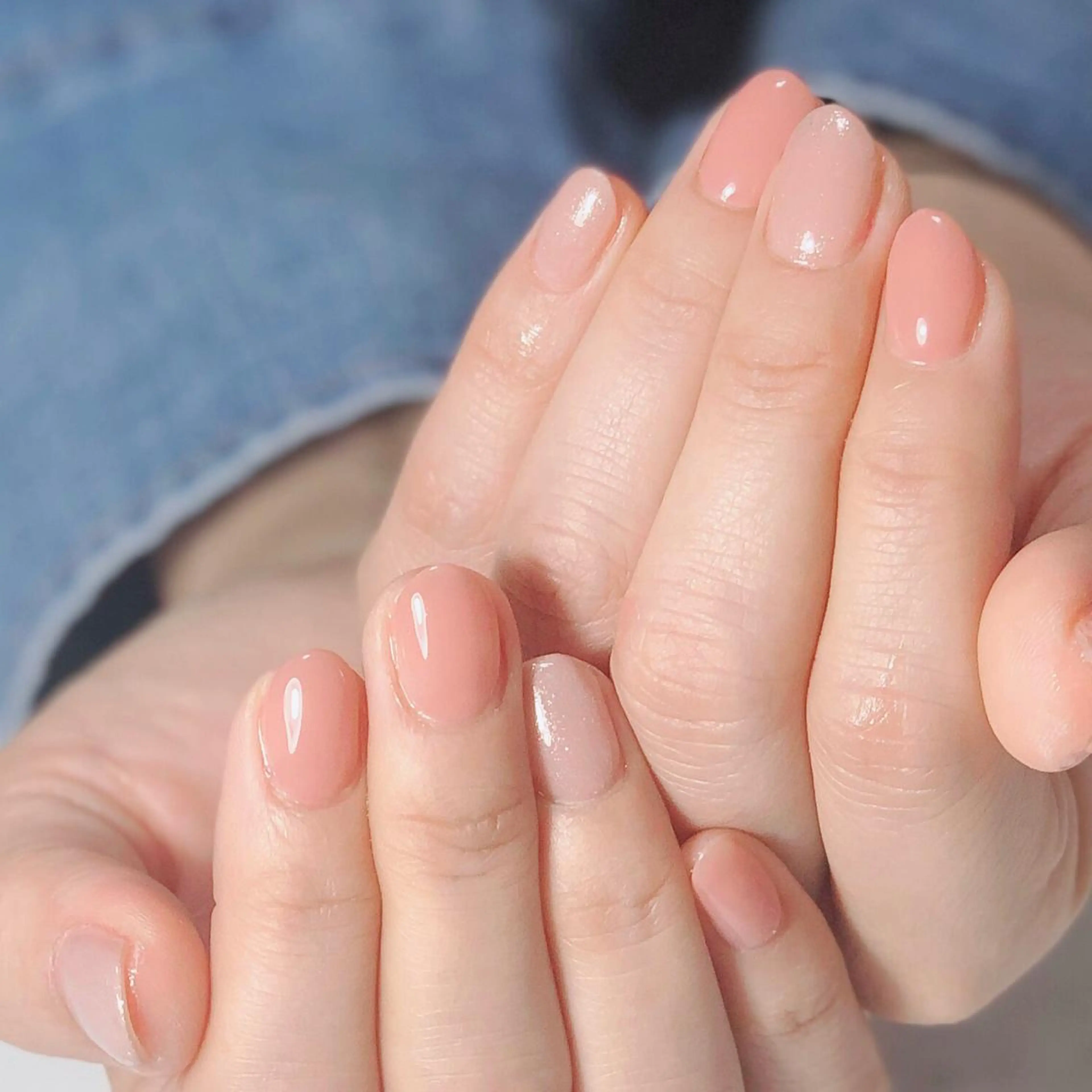 ネイル チークネイル ジェルネイル ラメ(グリッター) オフィスネイル ワンカラーネイル 辻野 和枝のネイルデザイン