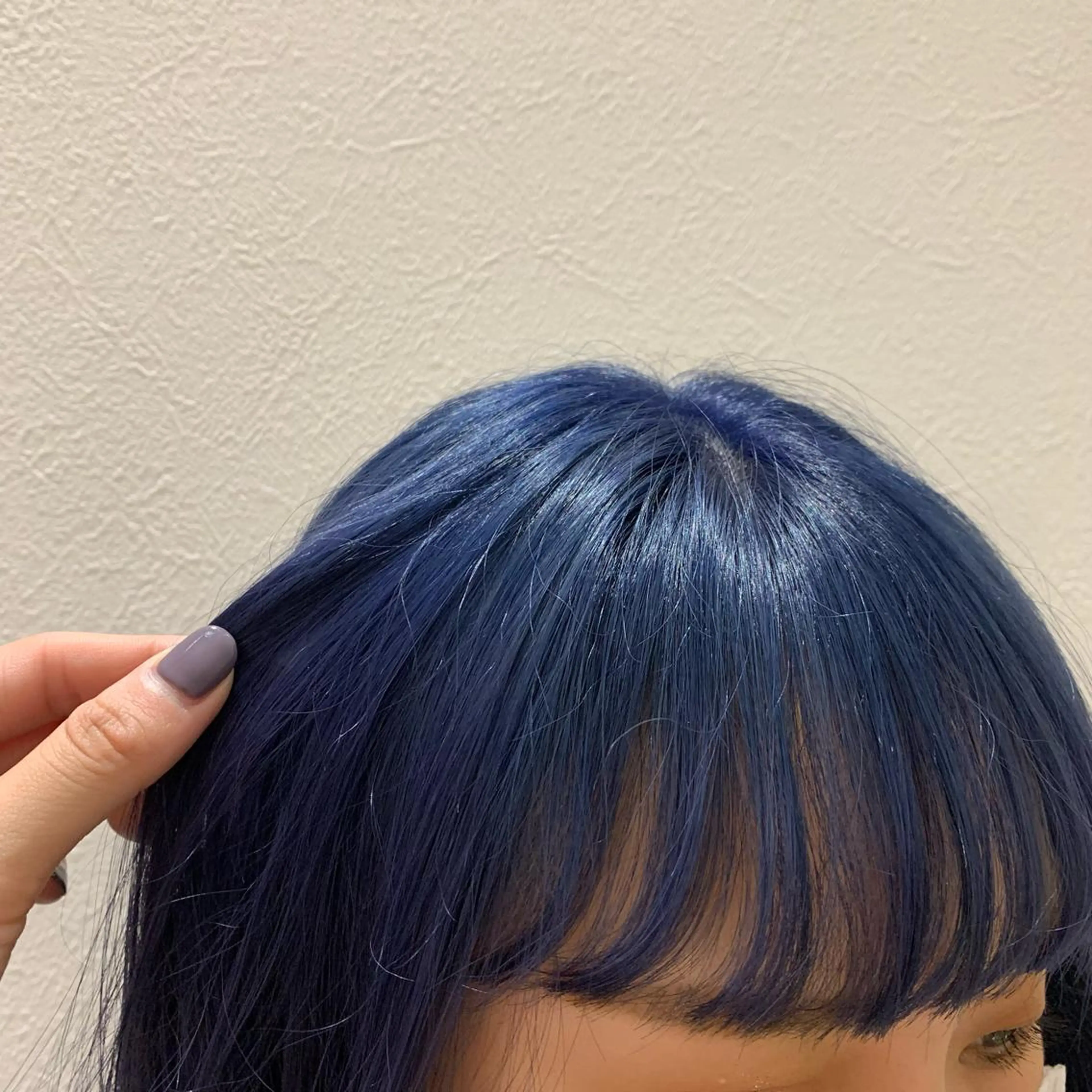 ロング カラー ブリーチ ブルーカラー ネイビーカラー カット ヘアカラー トリートメント hub hair レイヤー/透明感のヘアスタイル