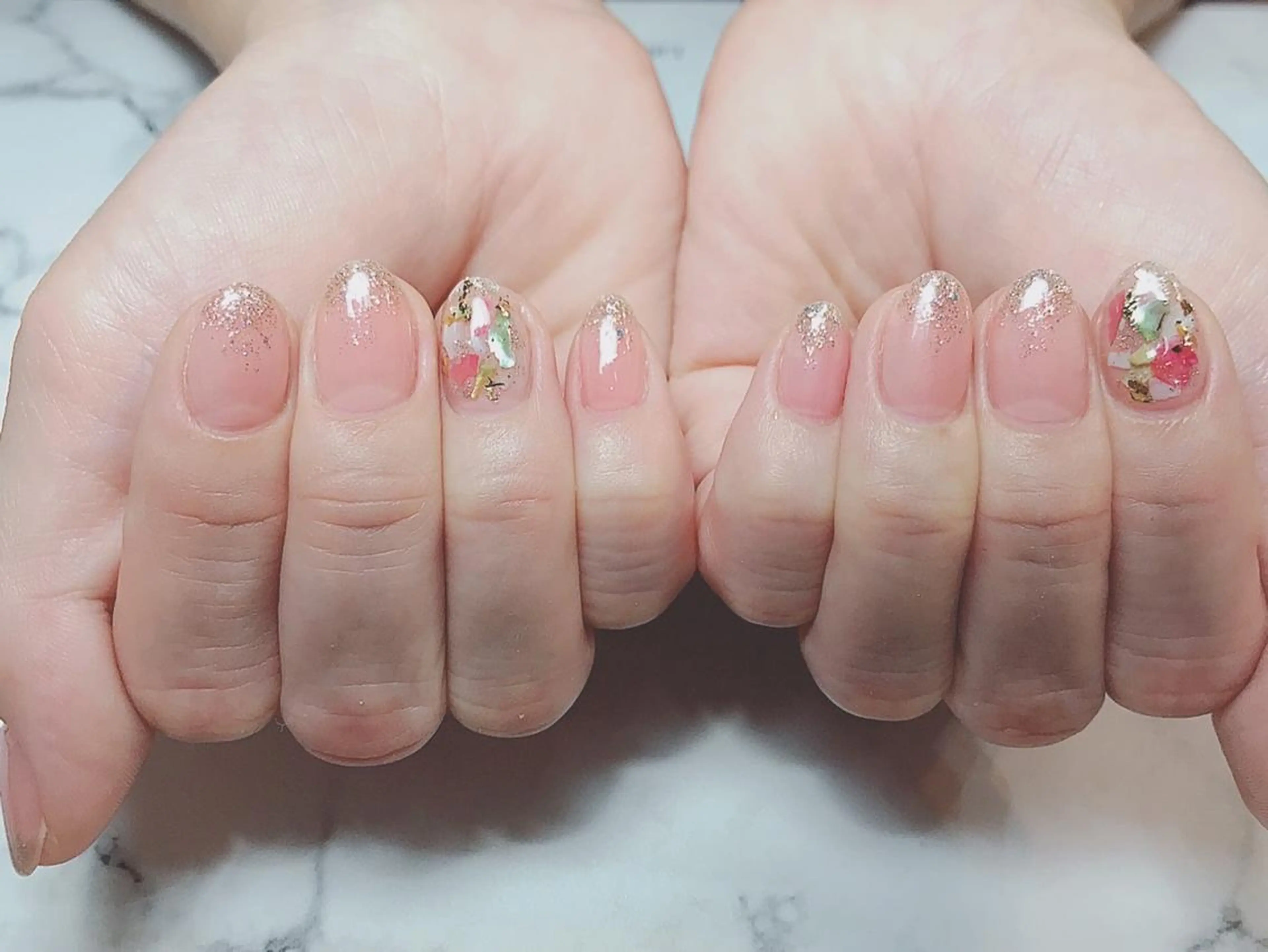 ネイル アートネイル ジェルネイル ニュアンスネイル パラジェル Nailist Honamiのネイルデザイン