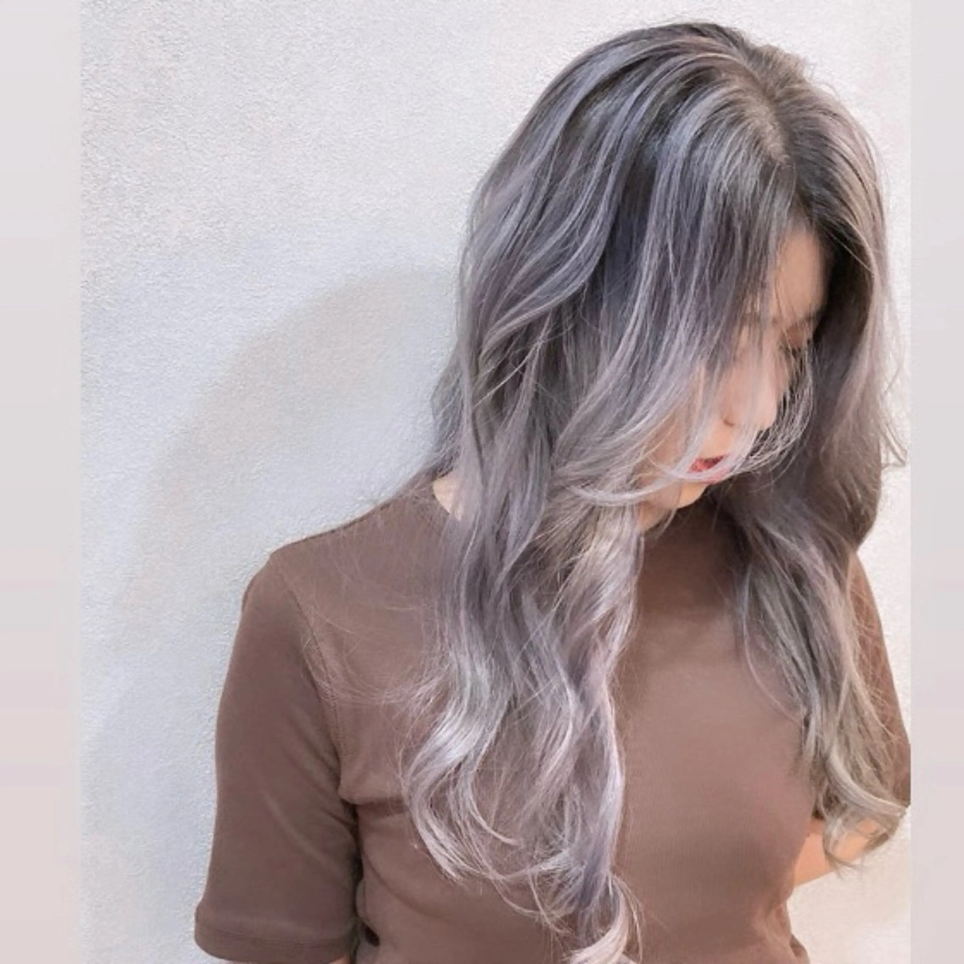 ロング カラー バレイヤージュ ブリーチ レイヤーカット ヘアカラー 前田 知輝のヘアスタイル