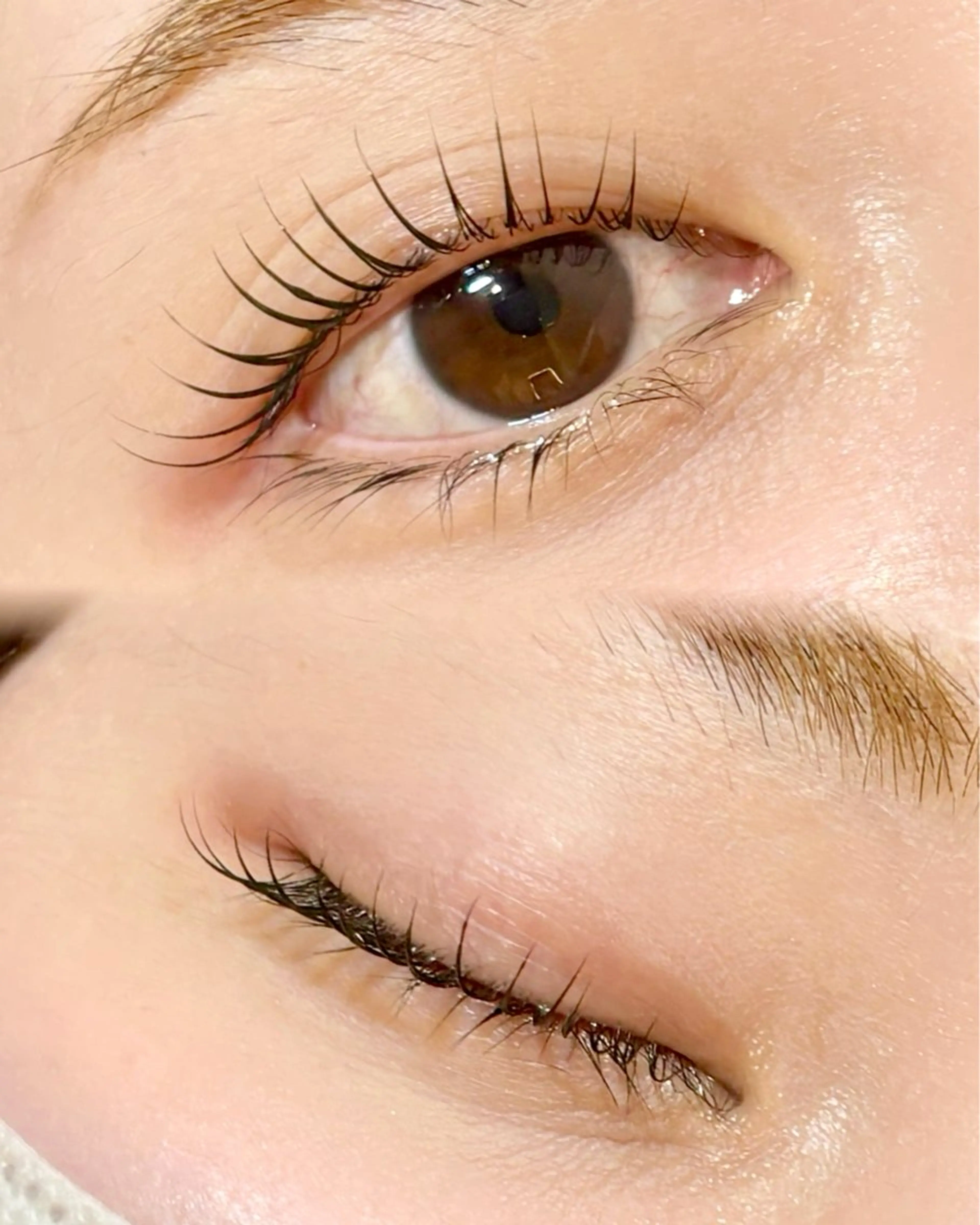 マツエク・マツパ ナチュラル パリジェンヌラッシュリフト まつげパーマ 一重×まつ毛パーマ 表参道eyelist KONOMIのマツエク・マツパデザイン