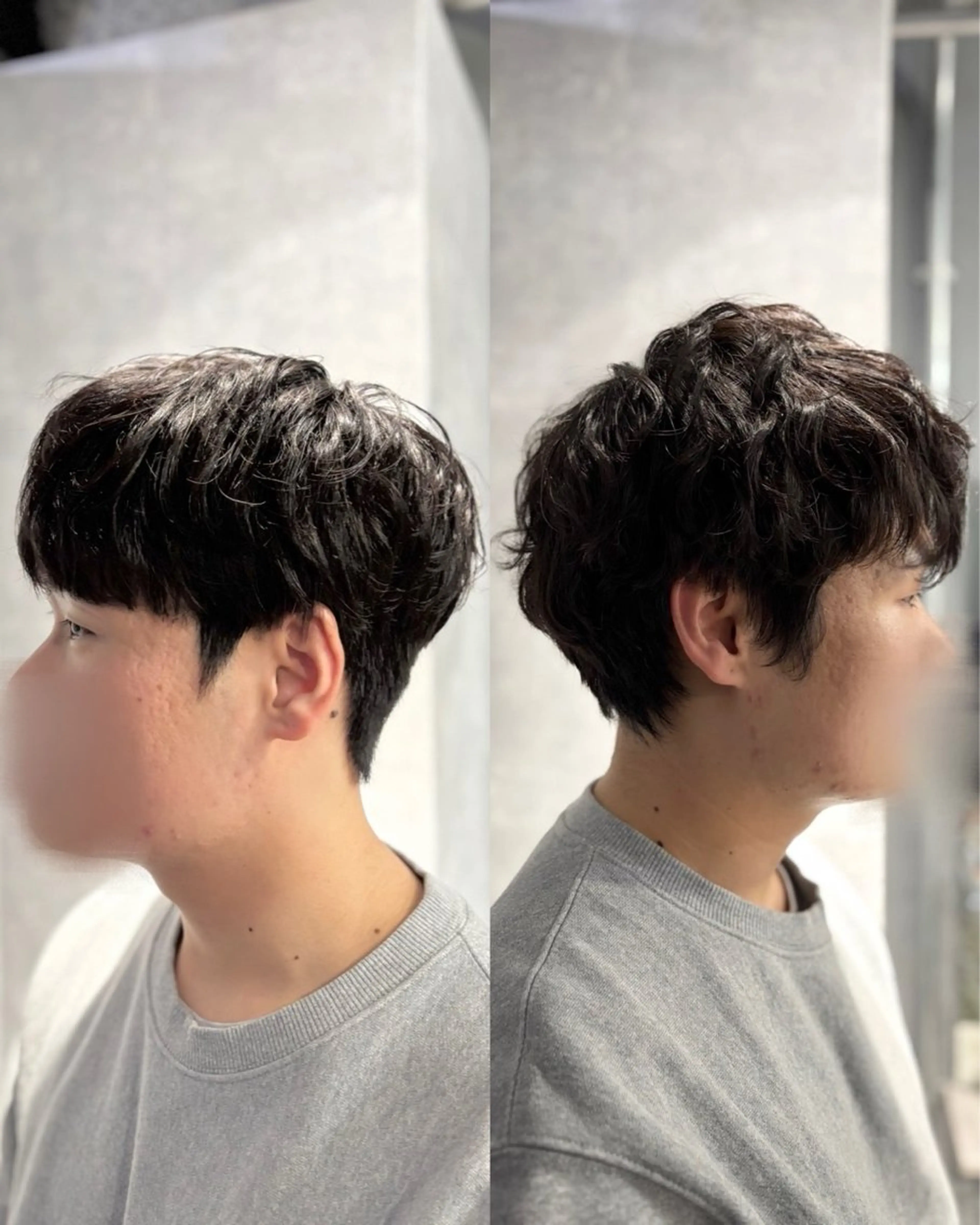 ショート パーマ メンズ メンズパーマ カット パーマ 縮毛矯正 韓国メンズヘア/ ダウンパーマ/歩夢のヘアスタイル