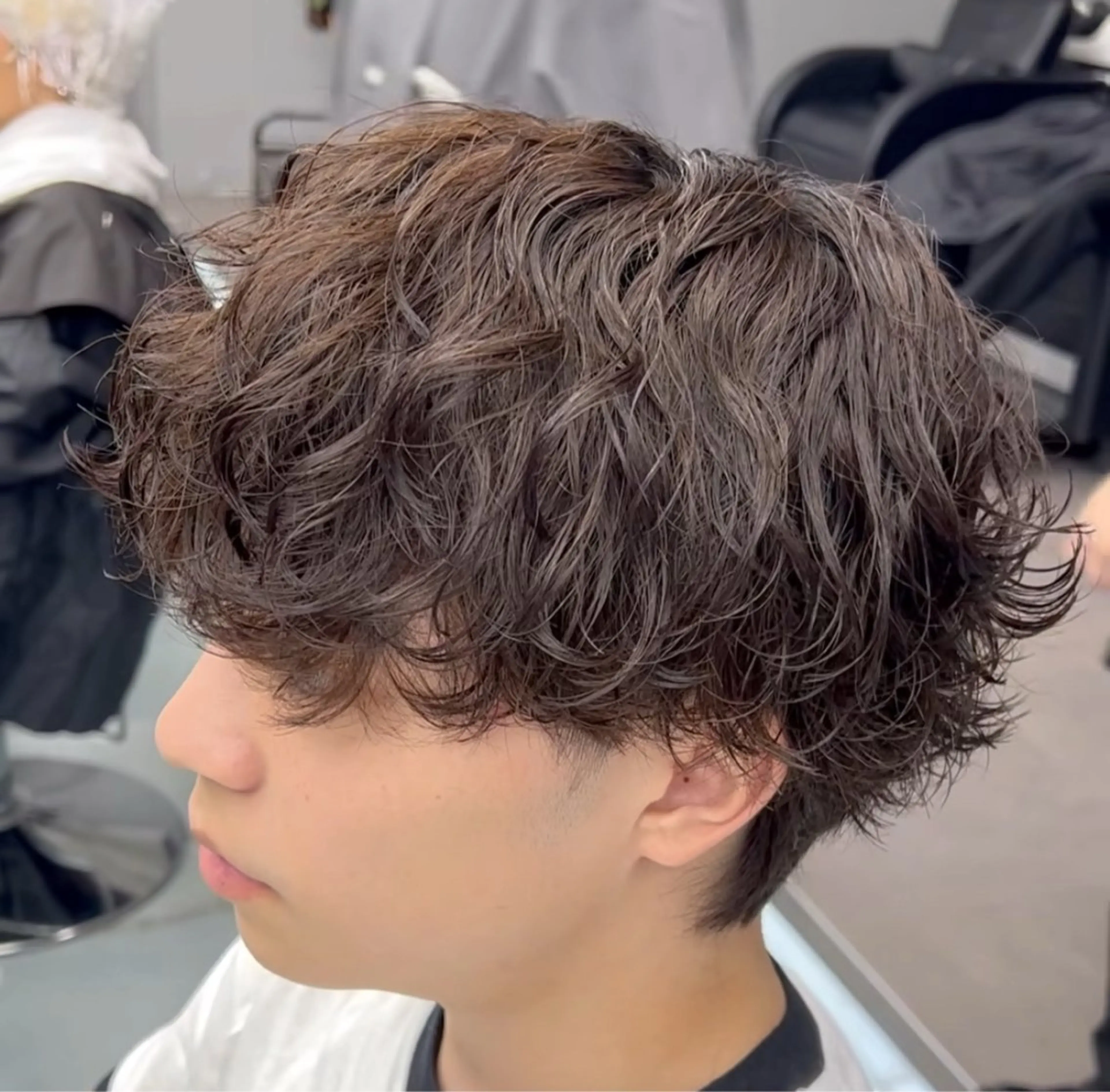 カラー パーマ メンズ メンズパーマ ブラウンカラー 高橋 晴のヘアスタイル