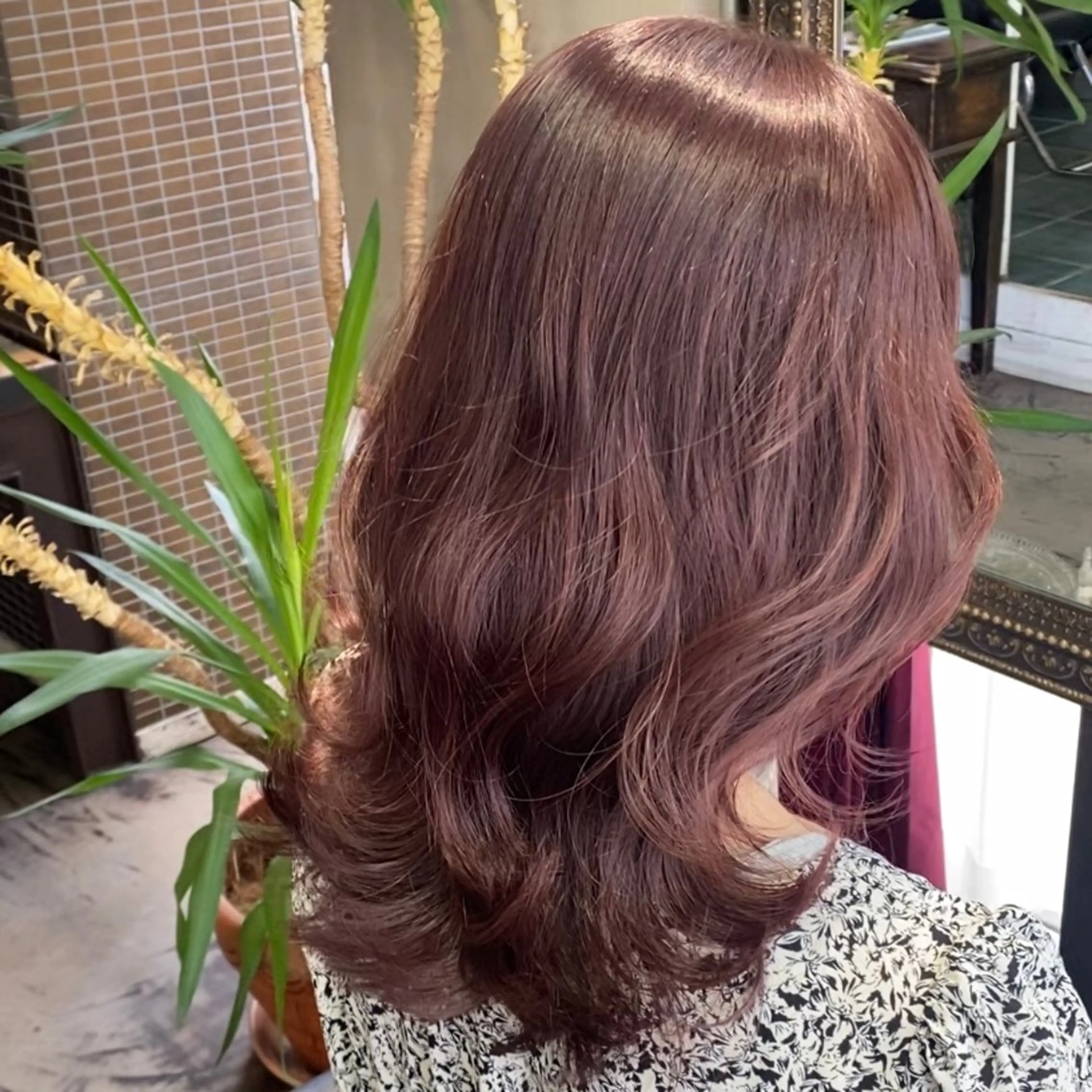 ミディアム カット ヘアカラー トリートメント 韓国レイヤー/透明感 カラー🦋mioのヘアスタイル