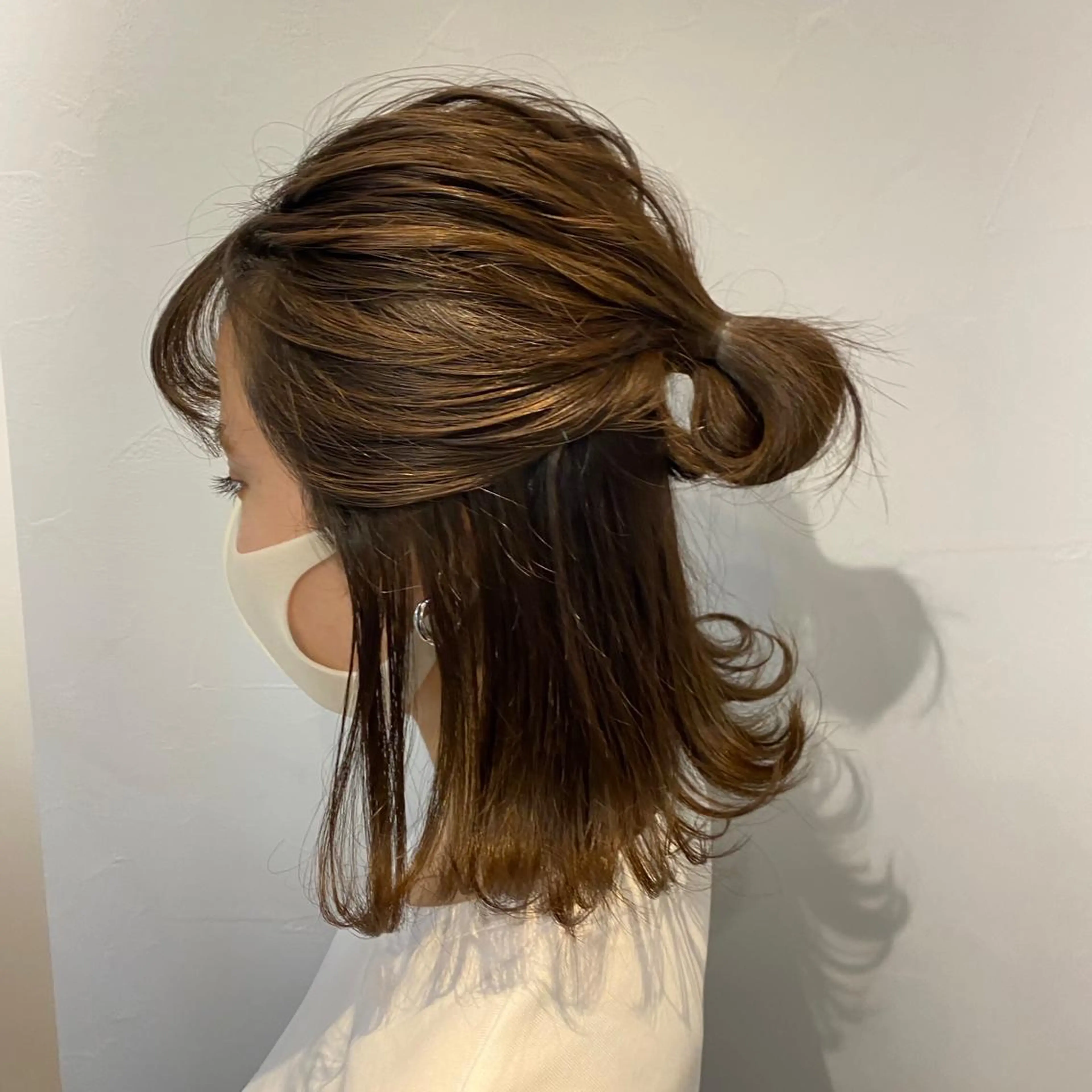 ヘアアレンジ ハーフアップ 西村 美羽のヘアスタイル