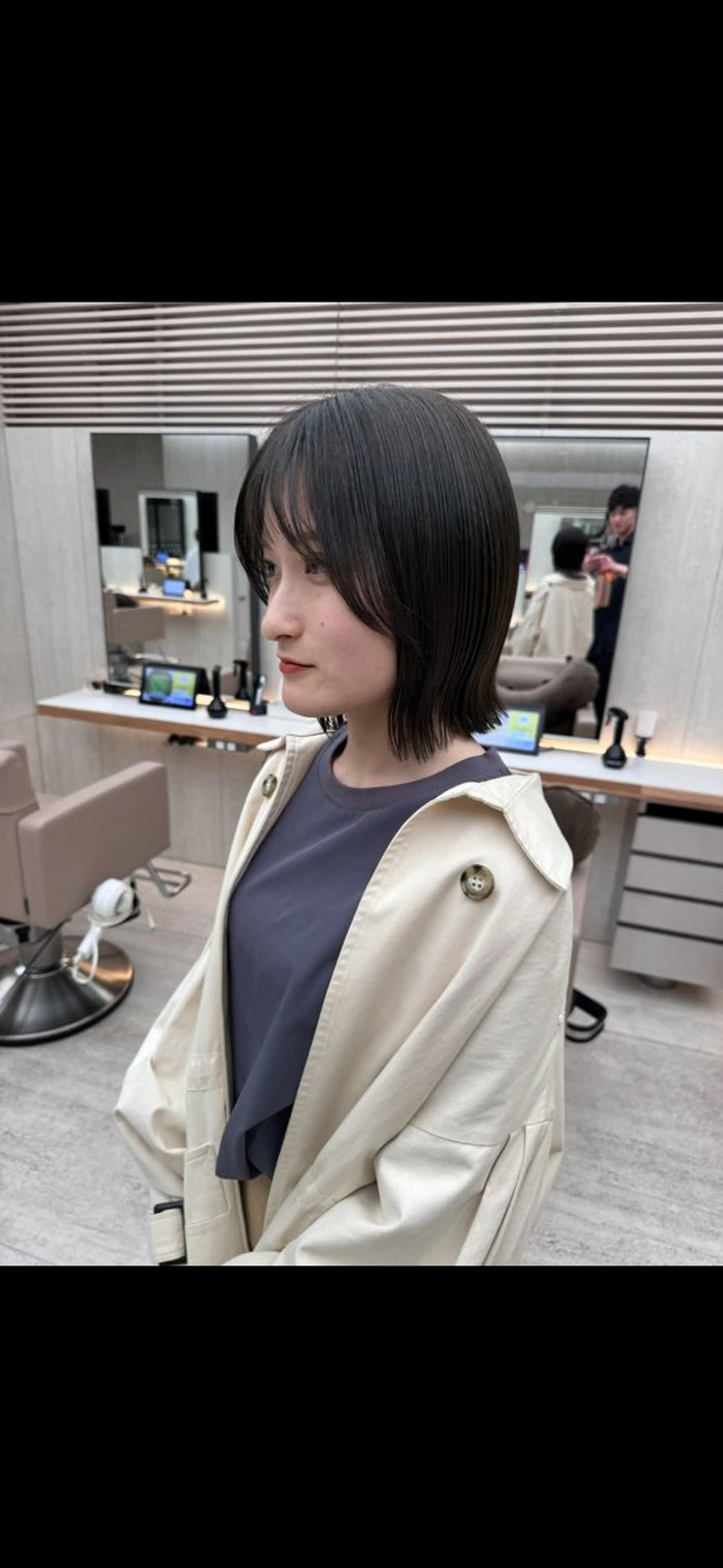 前髪カットの写真