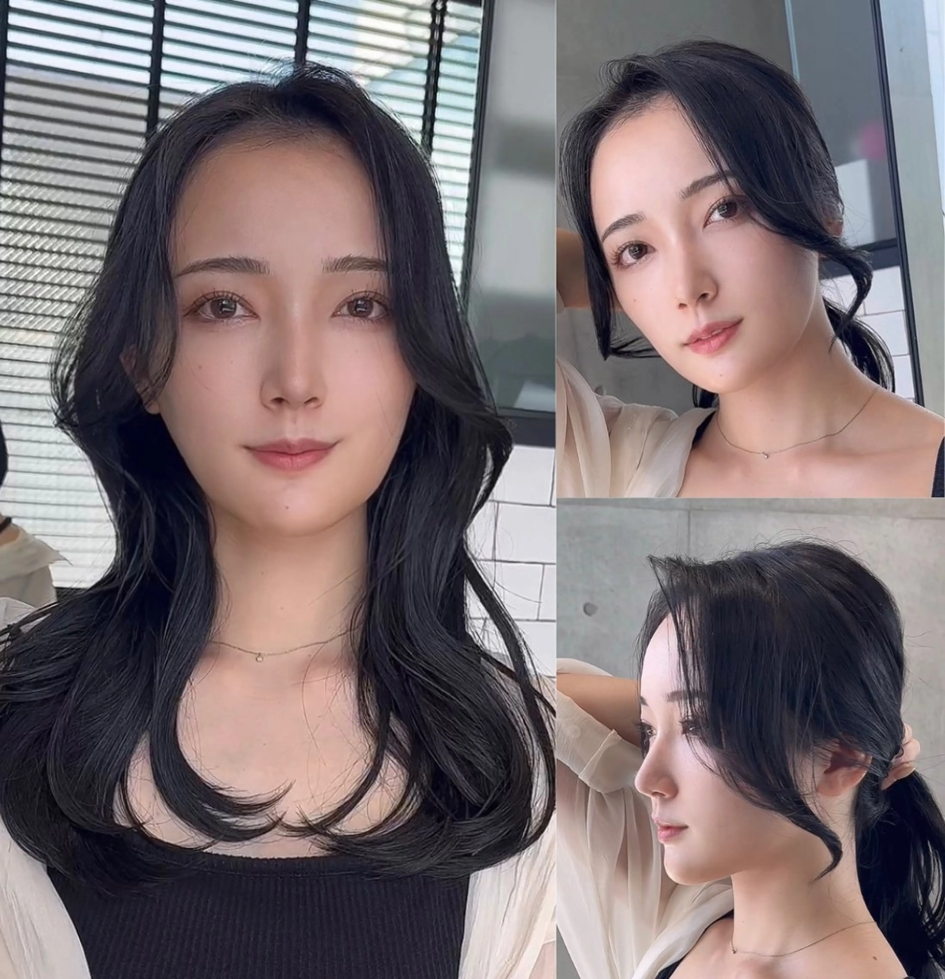 ミディアム カラー カット ヘアカラー トリートメント 🌫️大人韓国ヘア 🌫️naoyaのヘアスタイル