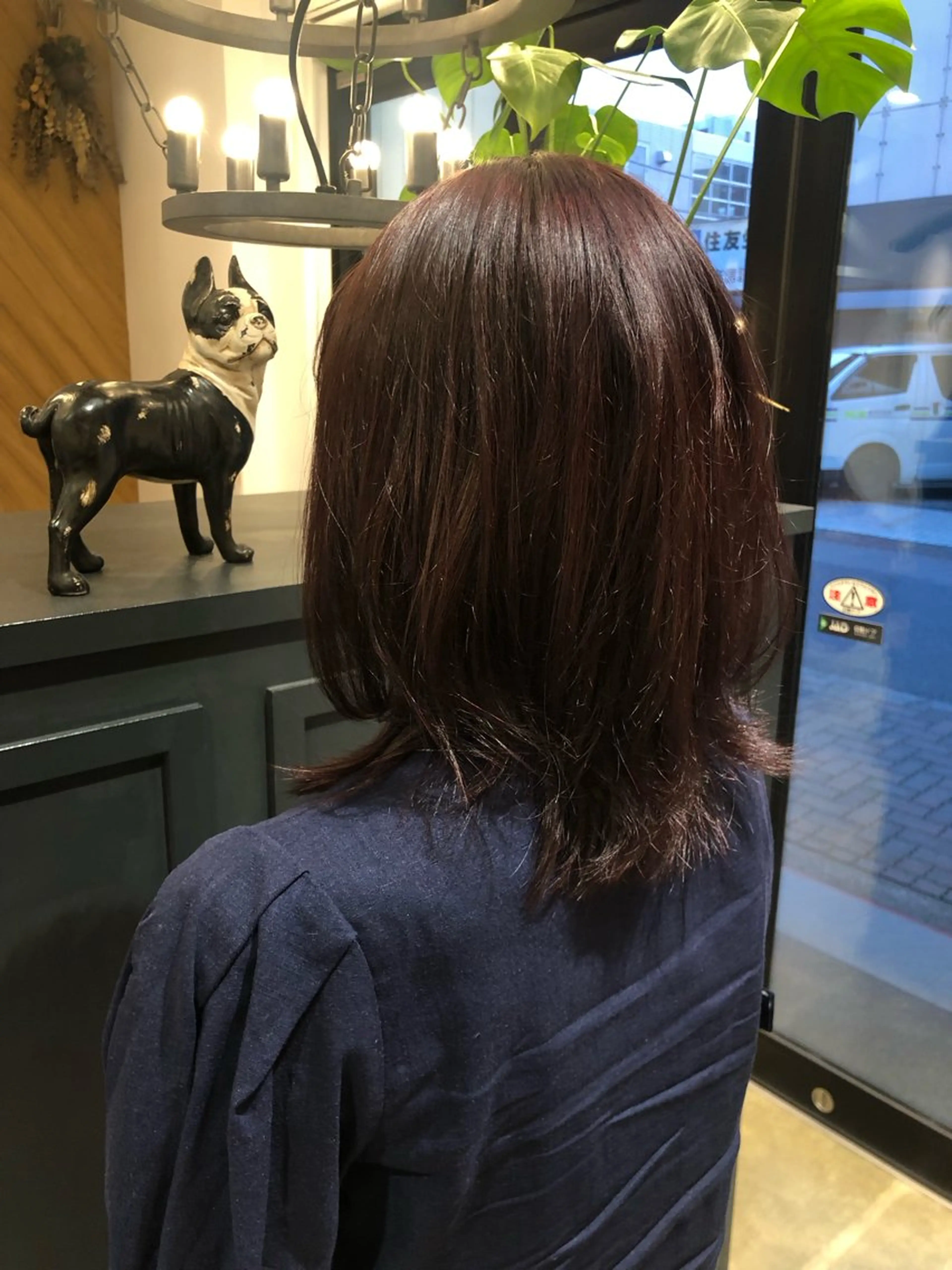 ミディアム カラー 飯田 真季のヘアスタイル