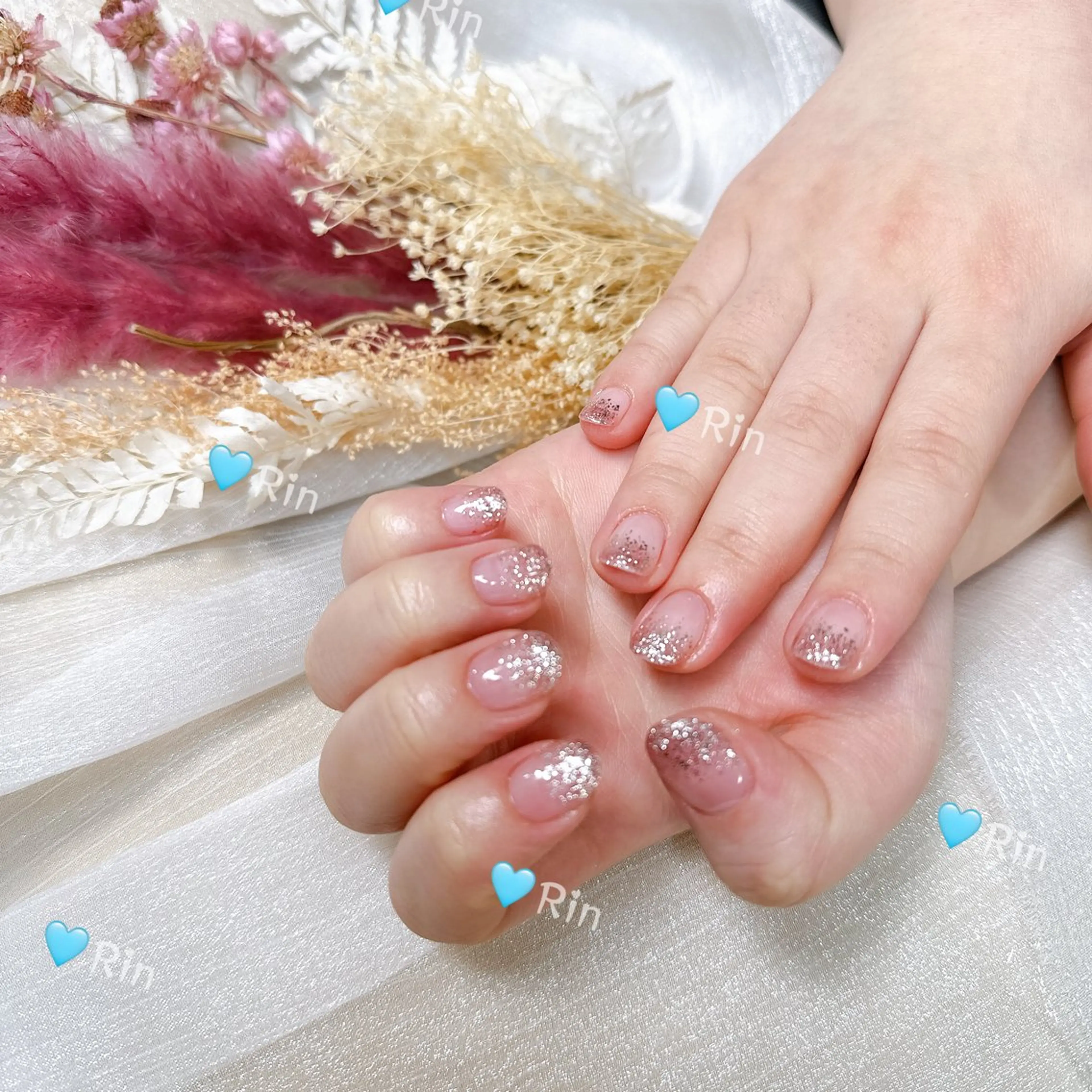 ネイル Hana NAIL所属・🩵 Rin🩵のネイルデザイン