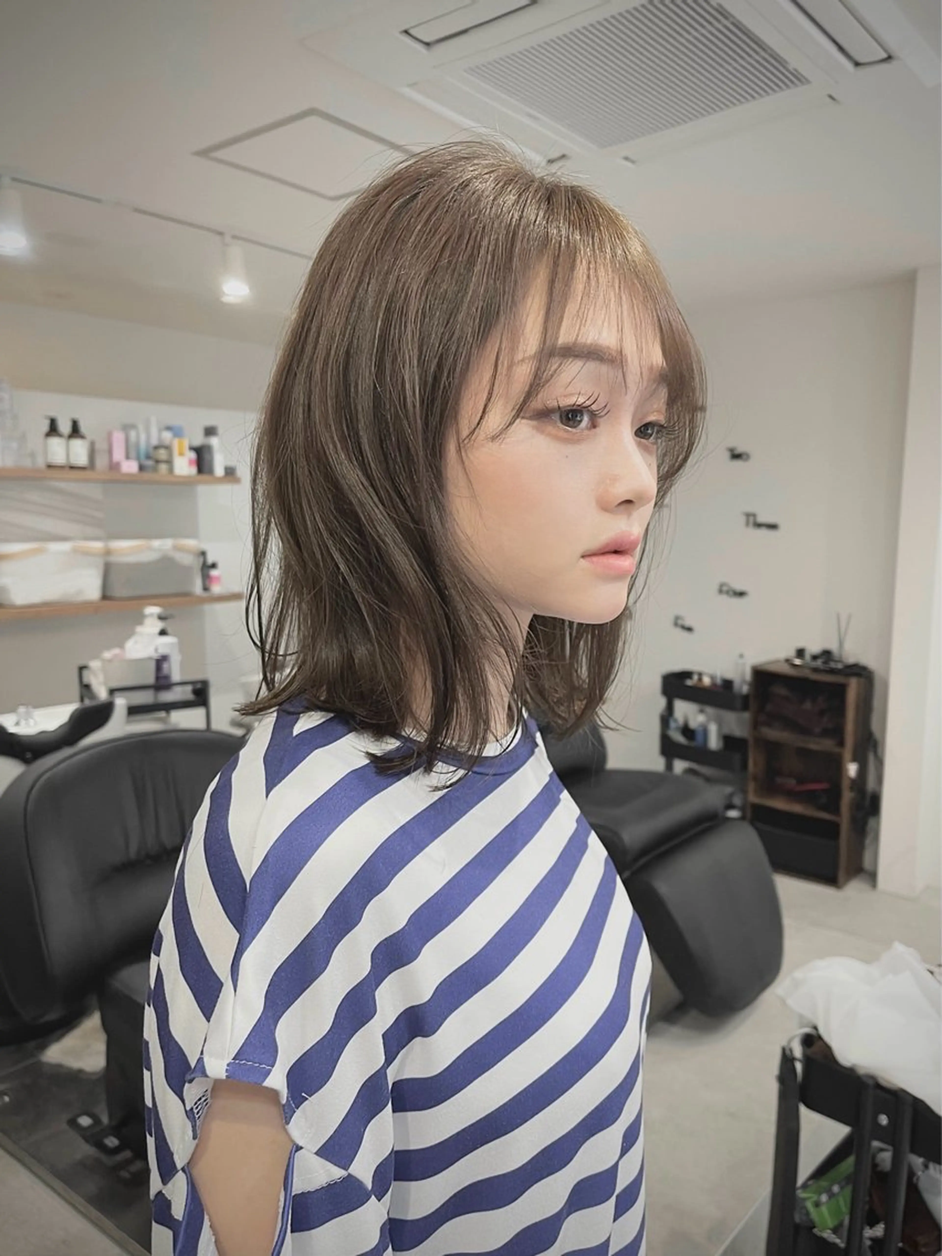 ミニモ限定クーポン🌟カット+アディクシーカラー+3Stepトリートメント　暖色カラー　透明感カラーの写真