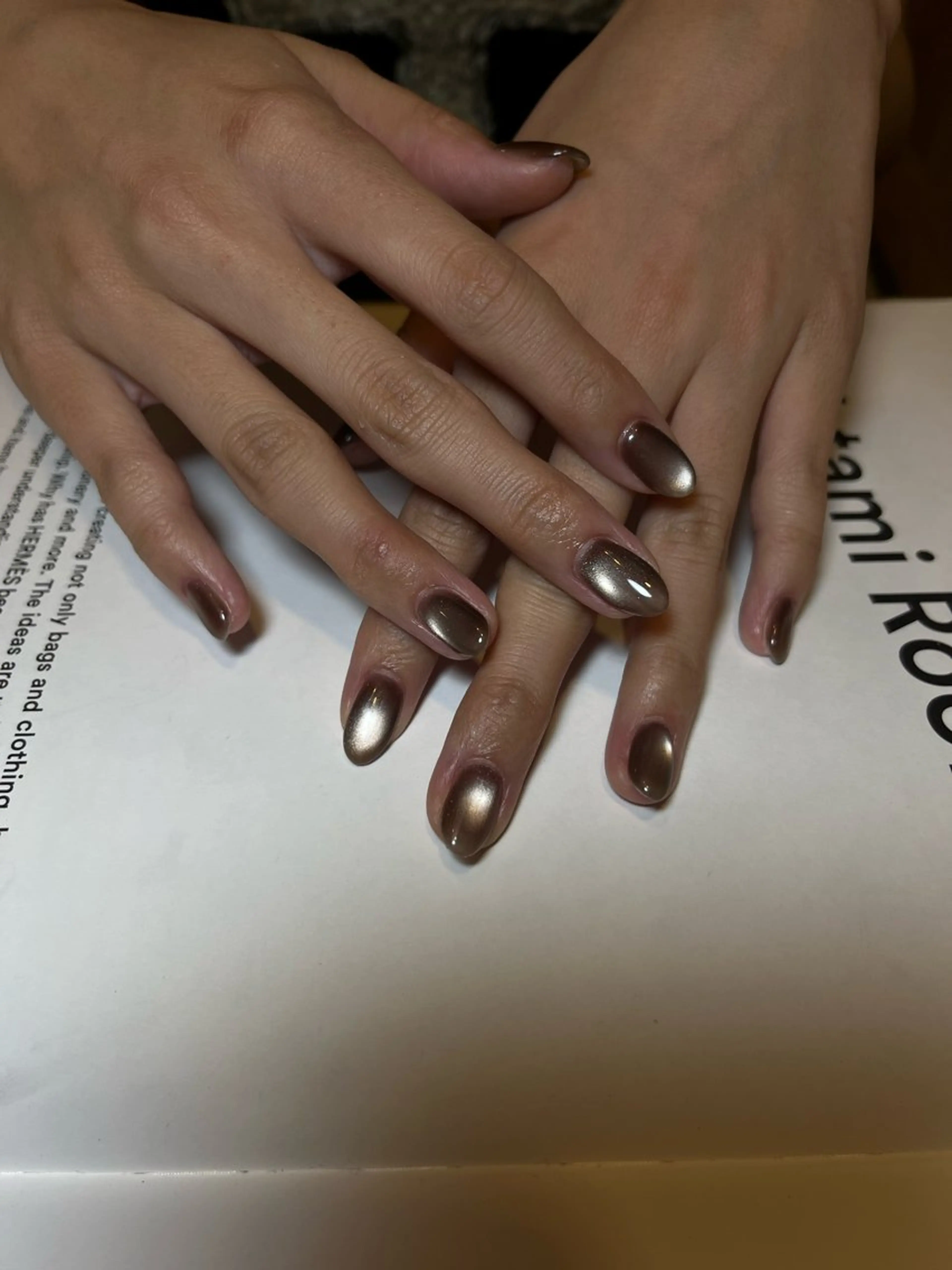 ネイル ブラウン Hi,nail mahoのネイルデザイン