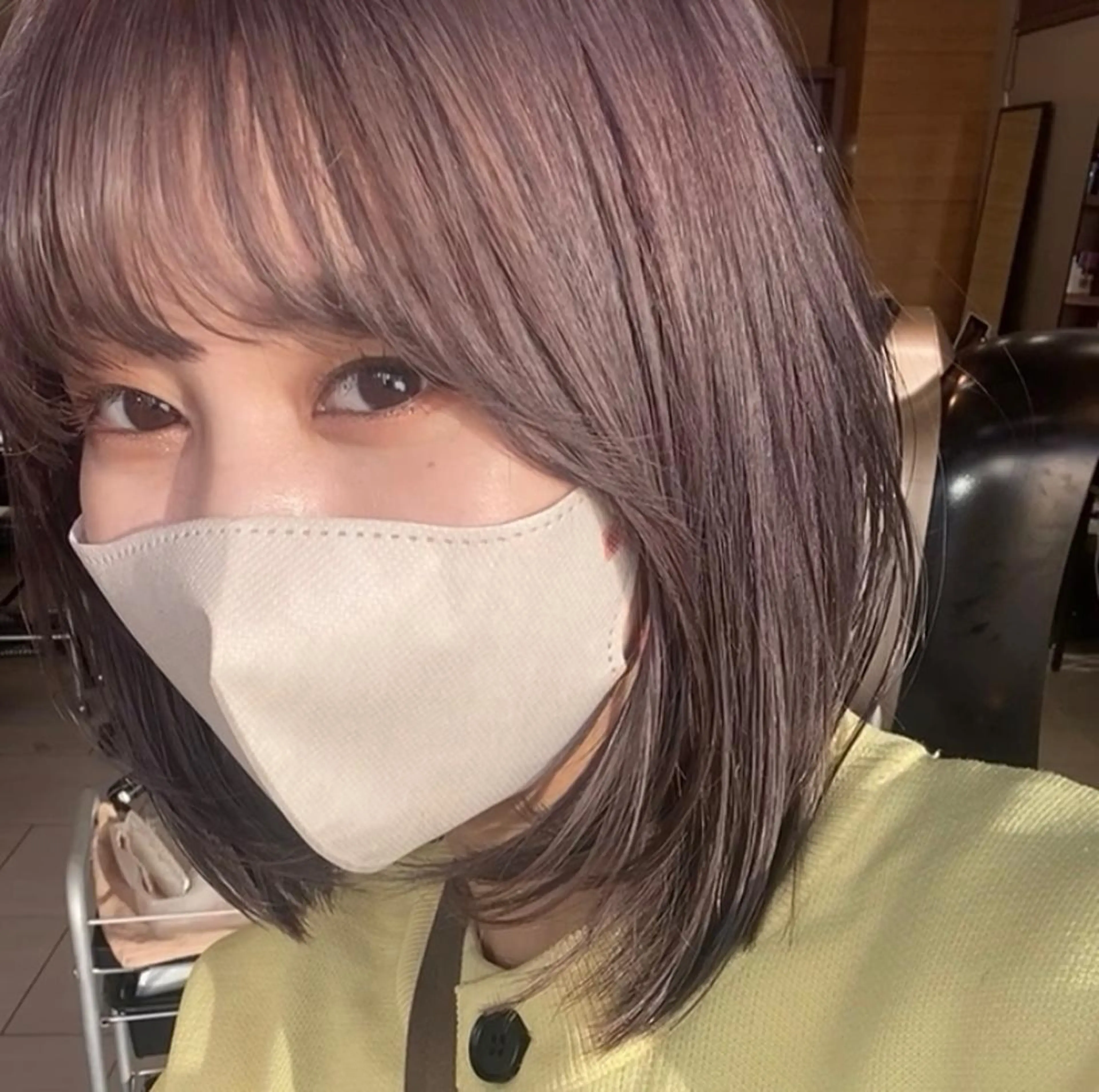 ミディアム カラー ブリーチ グレージュ ラベンダーカラー ラベンダーグレージュ ラベンダーグレー カット ヘアカラー トリートメント shiori/暖色/ レイヤー/似合わせのヘアスタイル