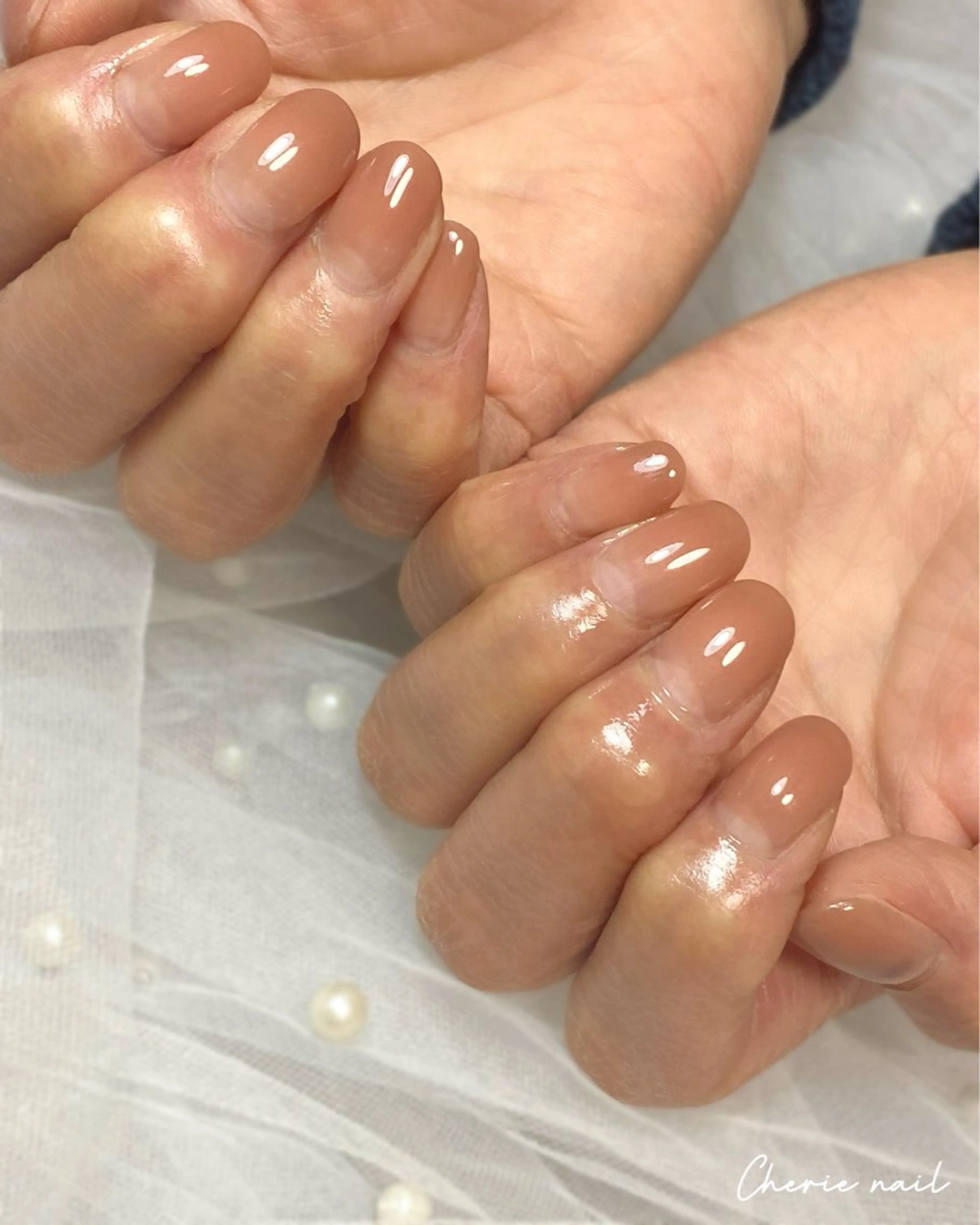 ネイル ジェルネイル グラデーション オフィスネイル ピンク シンプルネイル ハンドネイル Cherienail yunaのネイルデザイン