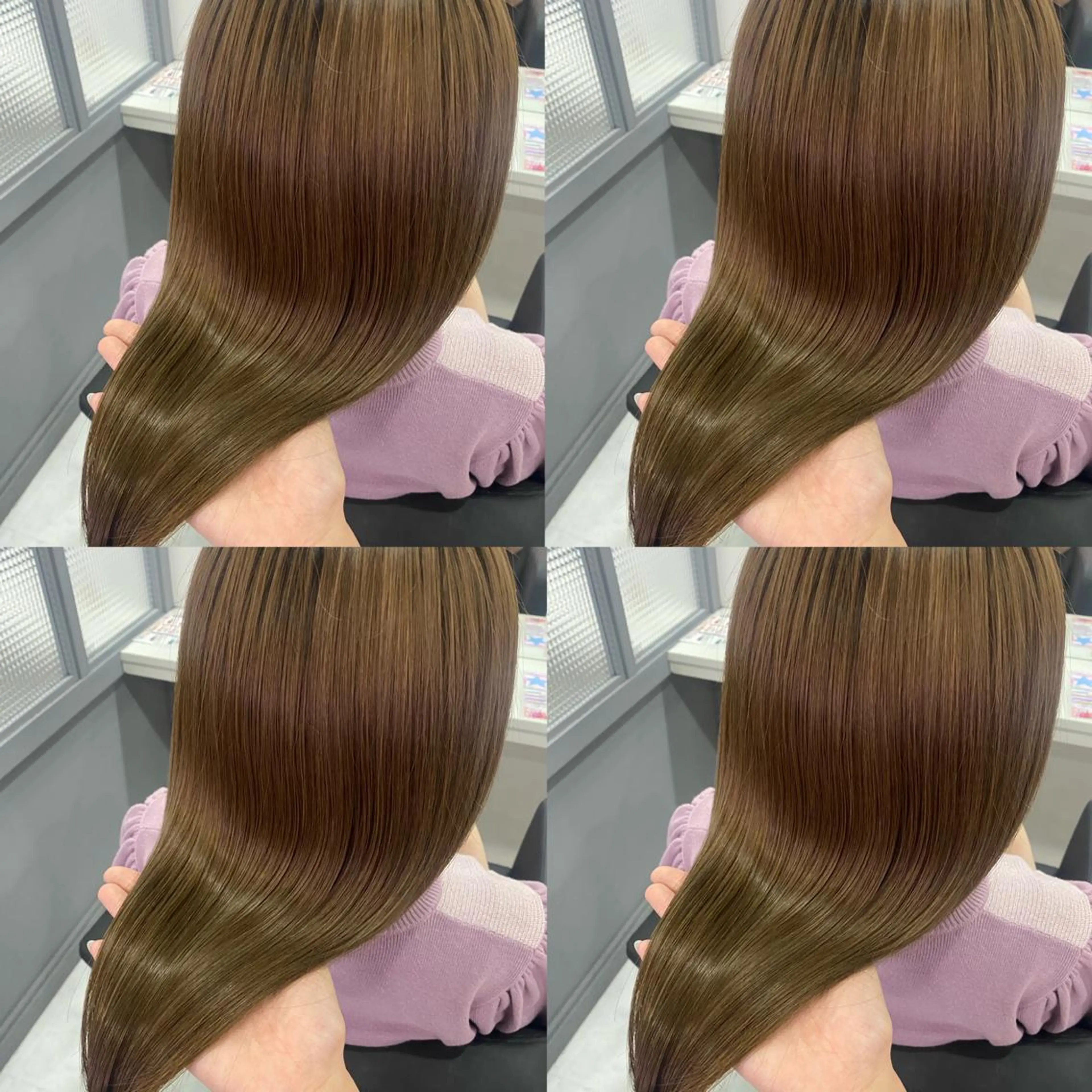 ミディアム カラー トリートメント 髪質改善×矯正🫧 韓国ヘアasamiのヘアスタイル