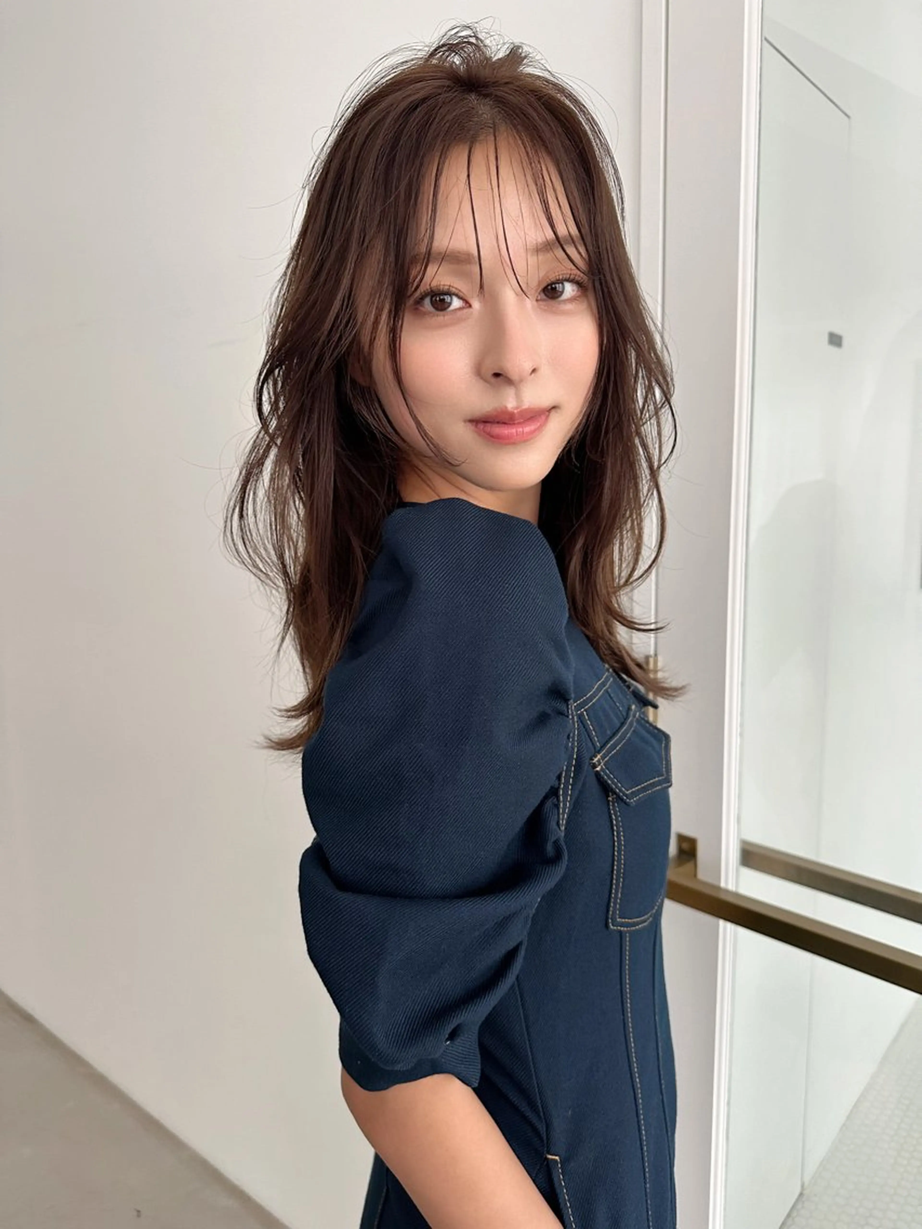 ロング 韓国風ヘア レイヤーカット 鎌倉 彩のヘアスタイル