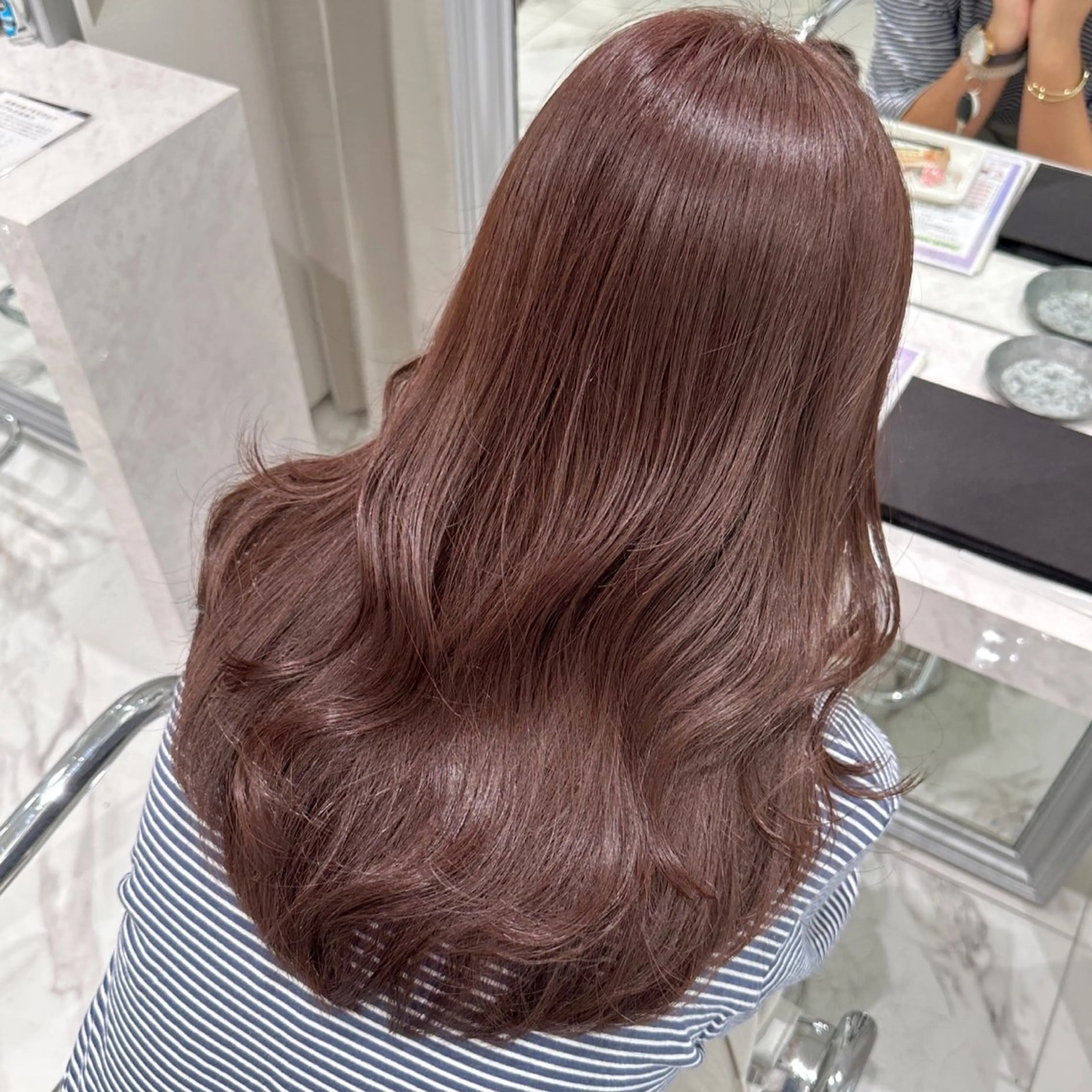 セミロング ヘアカラー 韓国スタイル🇰🇷 児島葉月のヘアスタイル