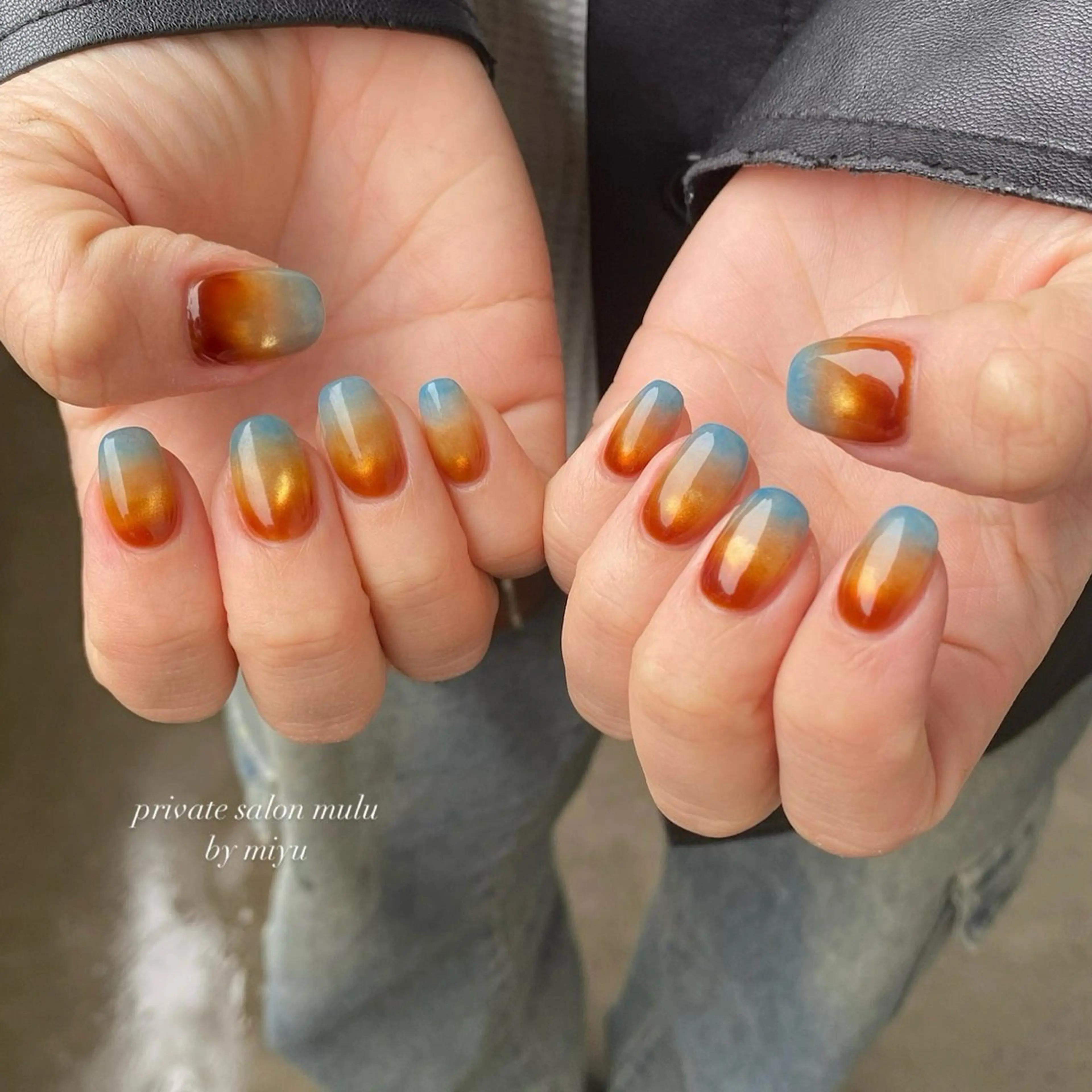 ネイル グラデーション マグネットネイル nail salon muluのネイルデザイン