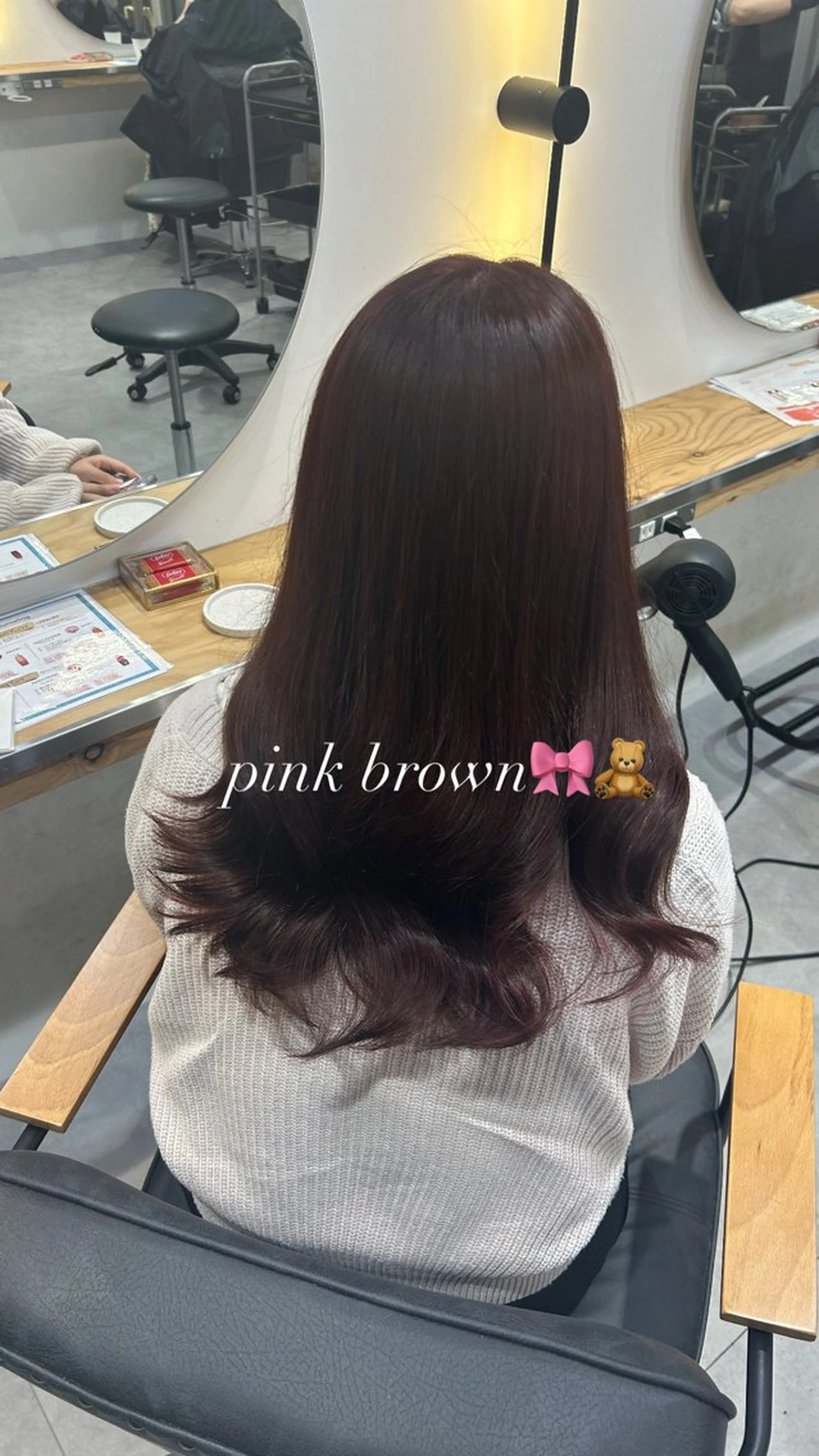 «💞モテカラー💞»暖色ピンクカラー＋ioeオリジナルトリートメント🫧𓂃𓈒𓏸の写真