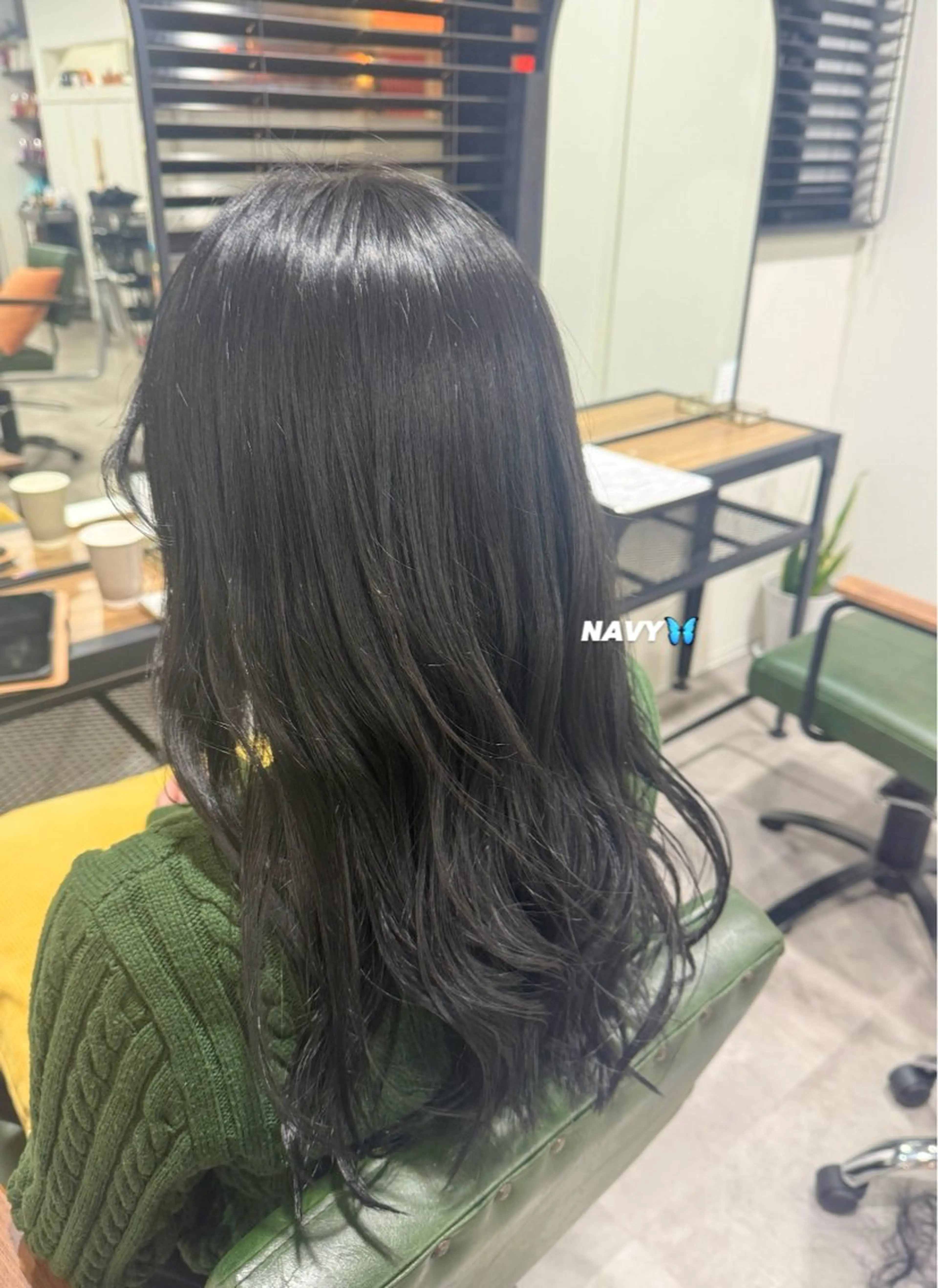 ロング カット ヘアカラー オリーブ🫒レイヤー /平尾/りの‎🤍のヘアスタイル