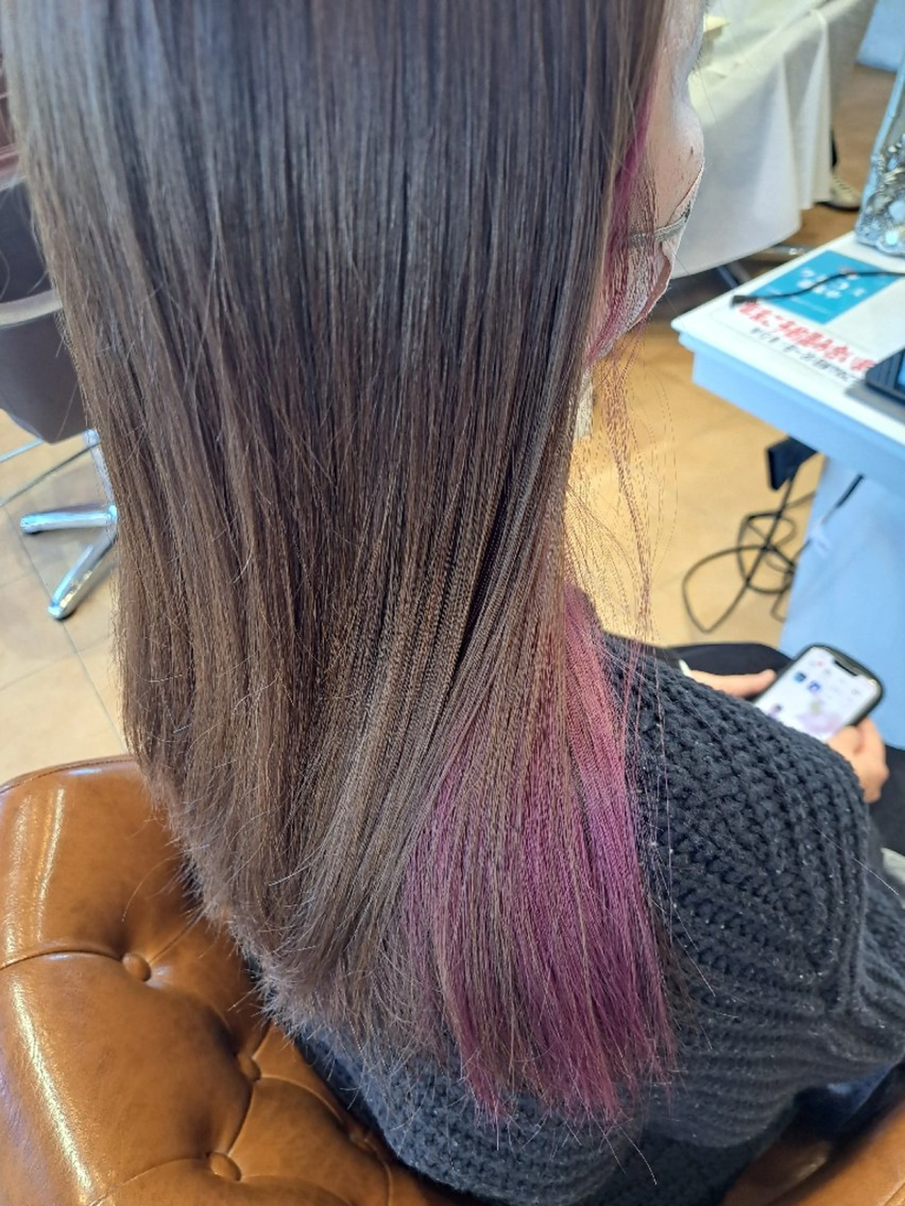 カラー セミロング インナーカラー ヘアカラー 本多 いぶきのヘアスタイル